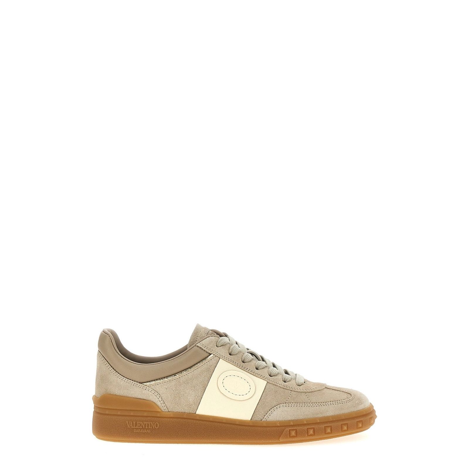 VALENTINO GARAVANI Upvillage Beige Leather Sneakers New & Au