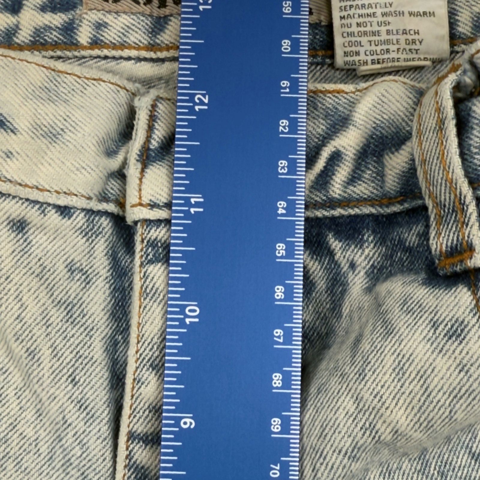 Jordache Vintage 80s Jordache Acid Washed High Waist Jeans Zip Ankles Size 36" / US 14 / IT 50 - 9 Thumbnail