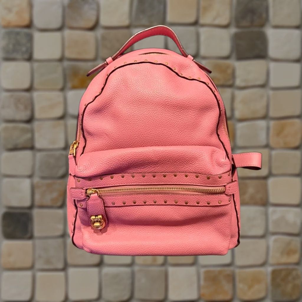 coach campus backpack with rivets rose 30954 23 In Signature Print – Balilene cell phone and multifunction pockets Zip closure COACH 1941 DUSTY ROSE QUILTED