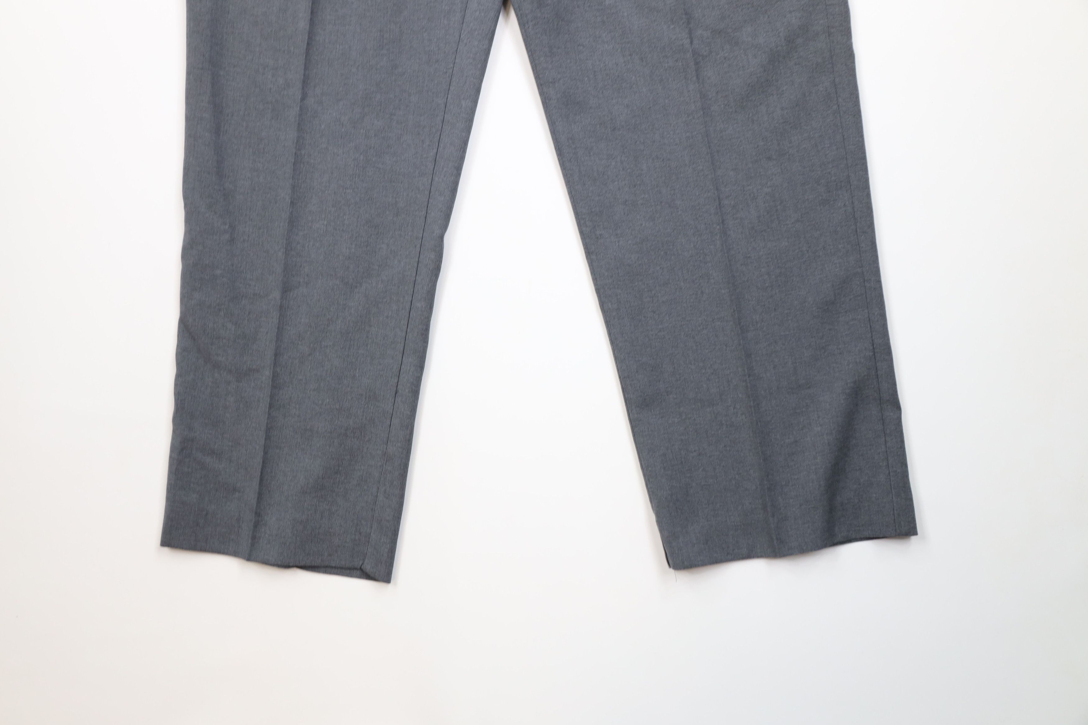Vintage Vintage 70s Streetwear Knit Wide Leg Chino Pants Gray USA Size US 34 / EU 50 - 4 Thumbnail