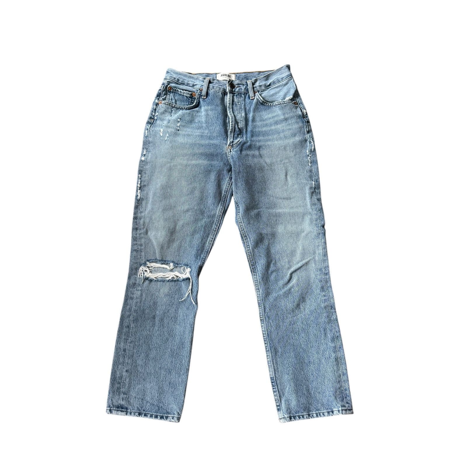 Agolde AGOLDE Riley High Rise Straight Crop Jean Endeavor Wash Size 25" / US 0 / IT 36 - 2 Thumbnail