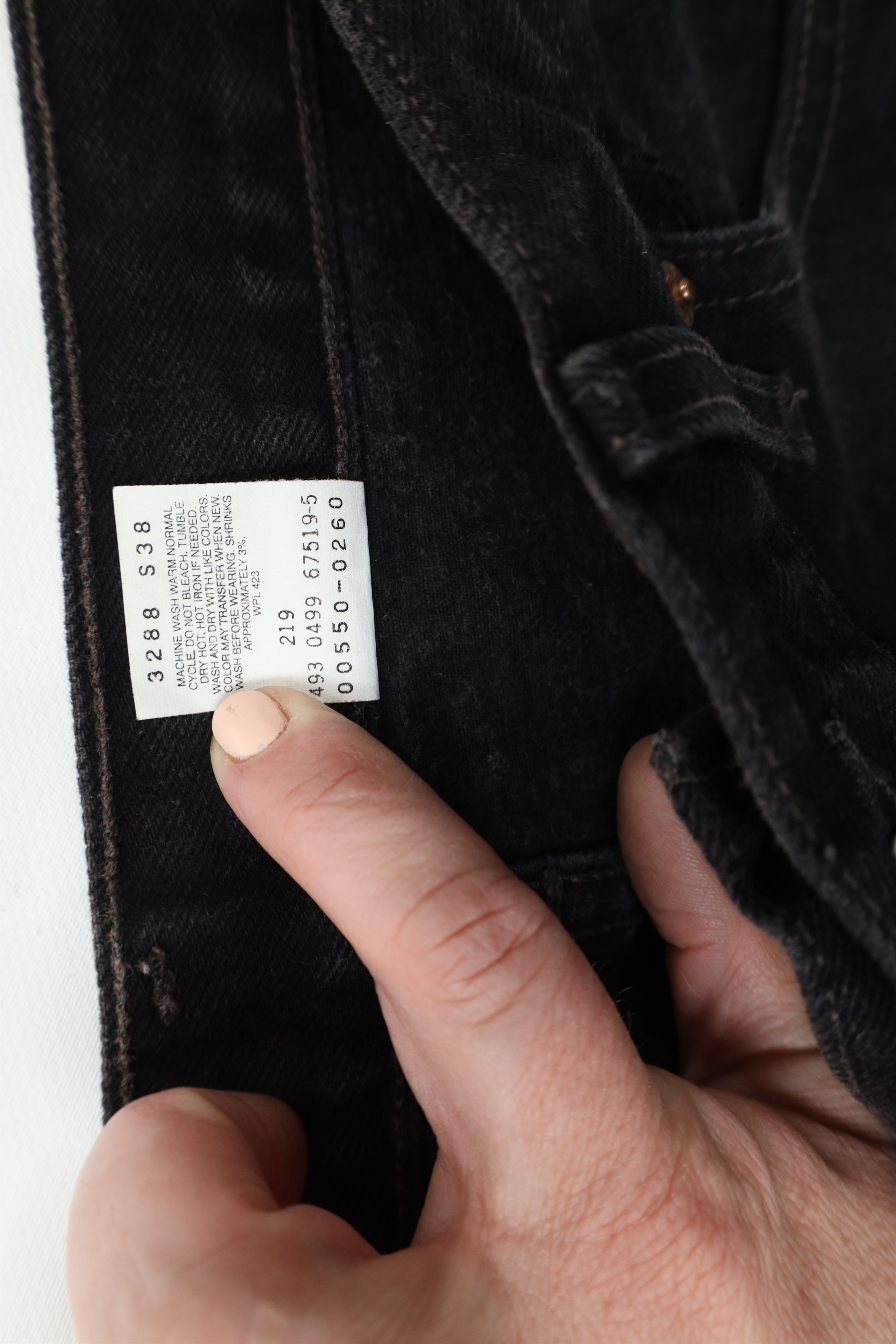 Levi's Vintage 90s Levis 550 Relaxed Fit Denim Jeans Black Cotton Size US 36 / EU 52 - 8 Thumbnail