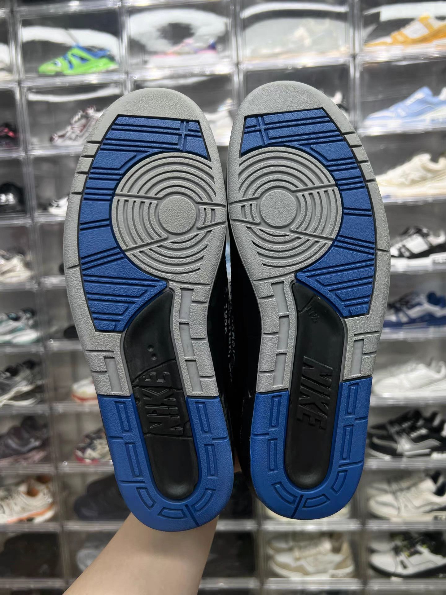Nike Air Jordan 2 x OFF-WHITE Deconstructed Low Black Blue K15 Size US 12.5 / EU 45-46 - 8 Thumbnail