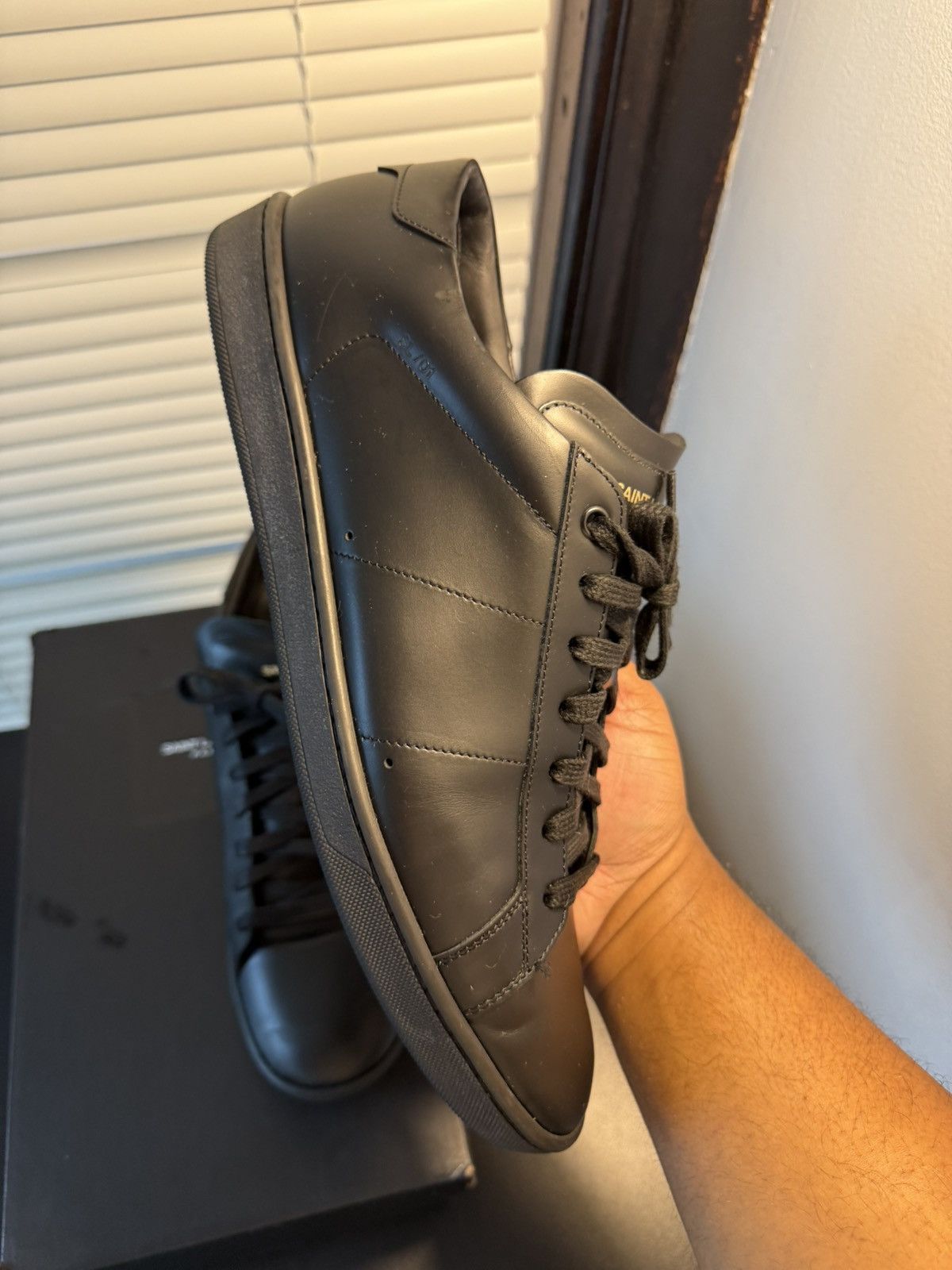 Saint Laurent Paris Saint Laurent Paris Court Classic Sneakers Size 45.5 / 12.5 Size US 12.5 / EU 45-46 - 9 Thumbnail