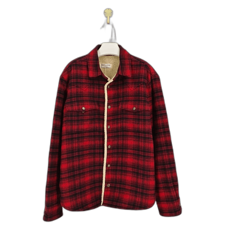 Saint Laurent Paris red checkered cotton shirt from Saint Laurent Size US M / EU 48-50 / 2 - 1 Thumbnail