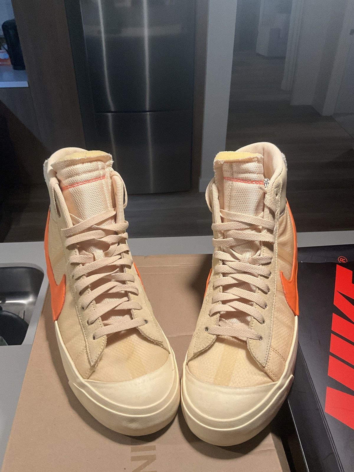 image of The 10: Nike Blazer Mid Shoes in Beige, Men's (Size 13)