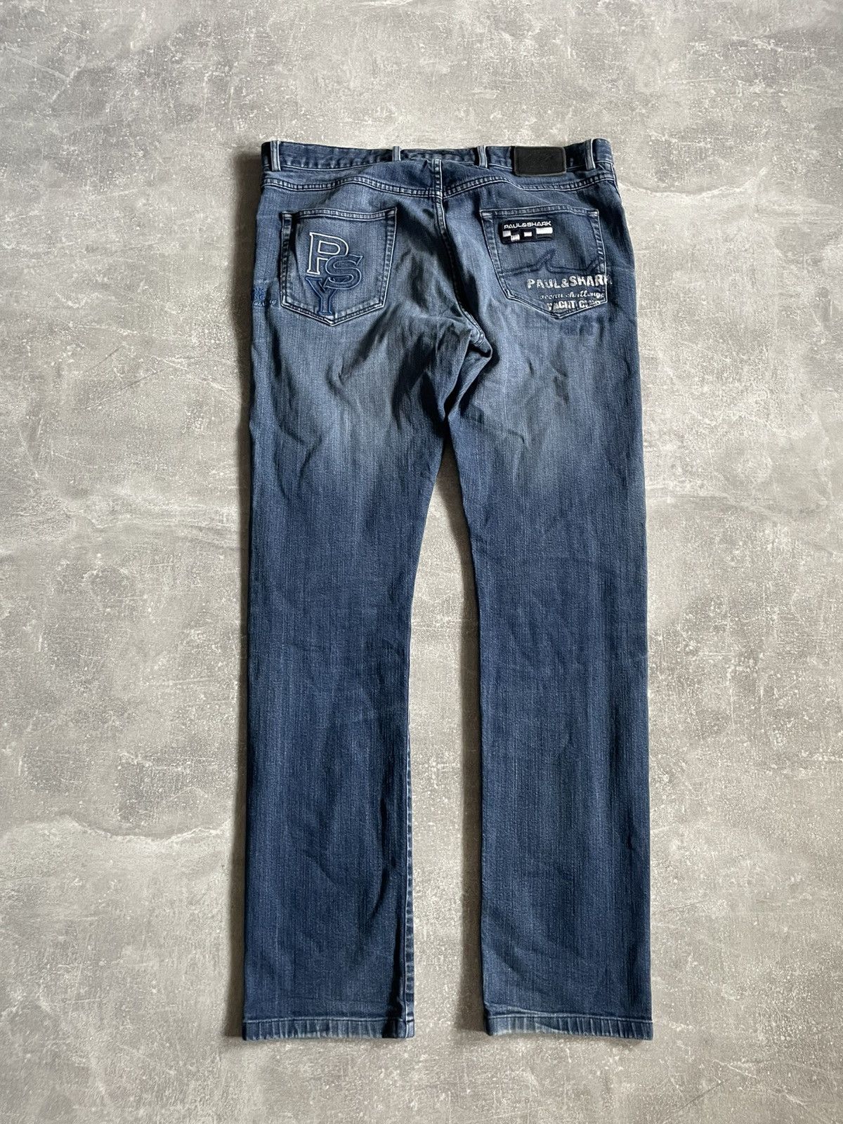 Paul & Shark Luxury Paul Shark Blue Logo Denim Jeans pants old money sea Size US 36 / EU 52 - 1 Thumbnail