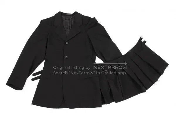 Comme des Garcons Comme des Garcons Black vintage pleated hem blazer Size S / US 4 / IT 40 - 4 Thumbnail
