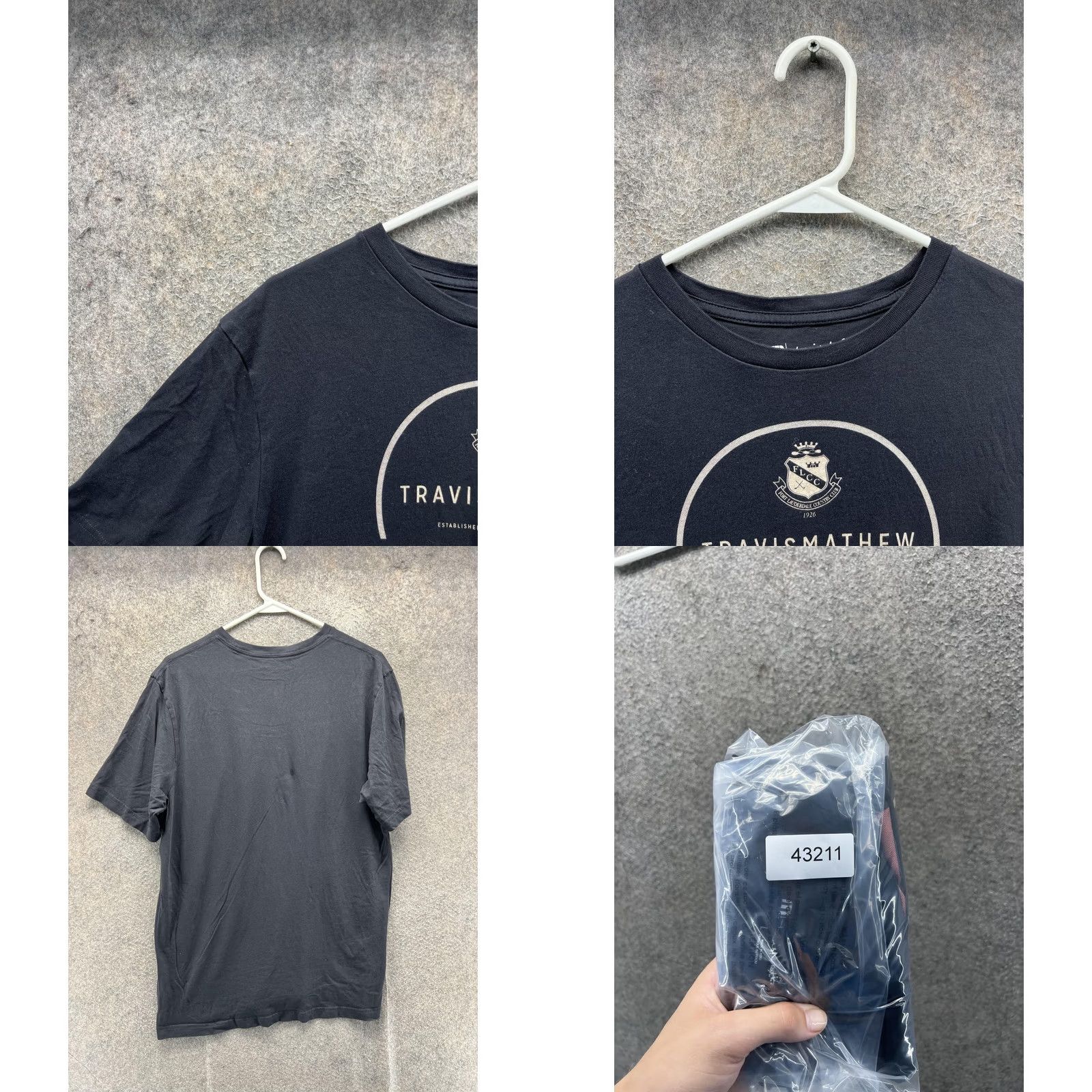 TravisMathew Travis Mathew Shirt Mens Large Black Golf Graphic Tee Tagless Crew Neck Short Sleeve performance logo Size US L / EU 52-54 / 3 - 8 Thumbnail