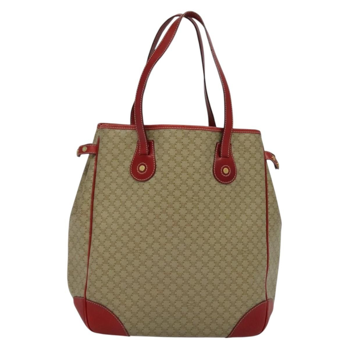 Celine CELINE Macadam Canvas Tote Bag Pvc Beige Gold Size ONE SIZE - 2 Thumbnail