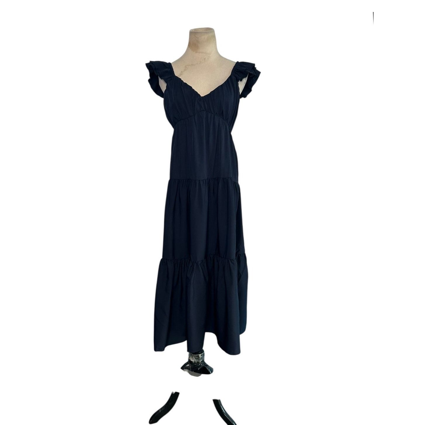 Shein Shein navy blue tiered midi dress size medium Size M / US 6-8 / IT 42-44 - 1 Thumbnail