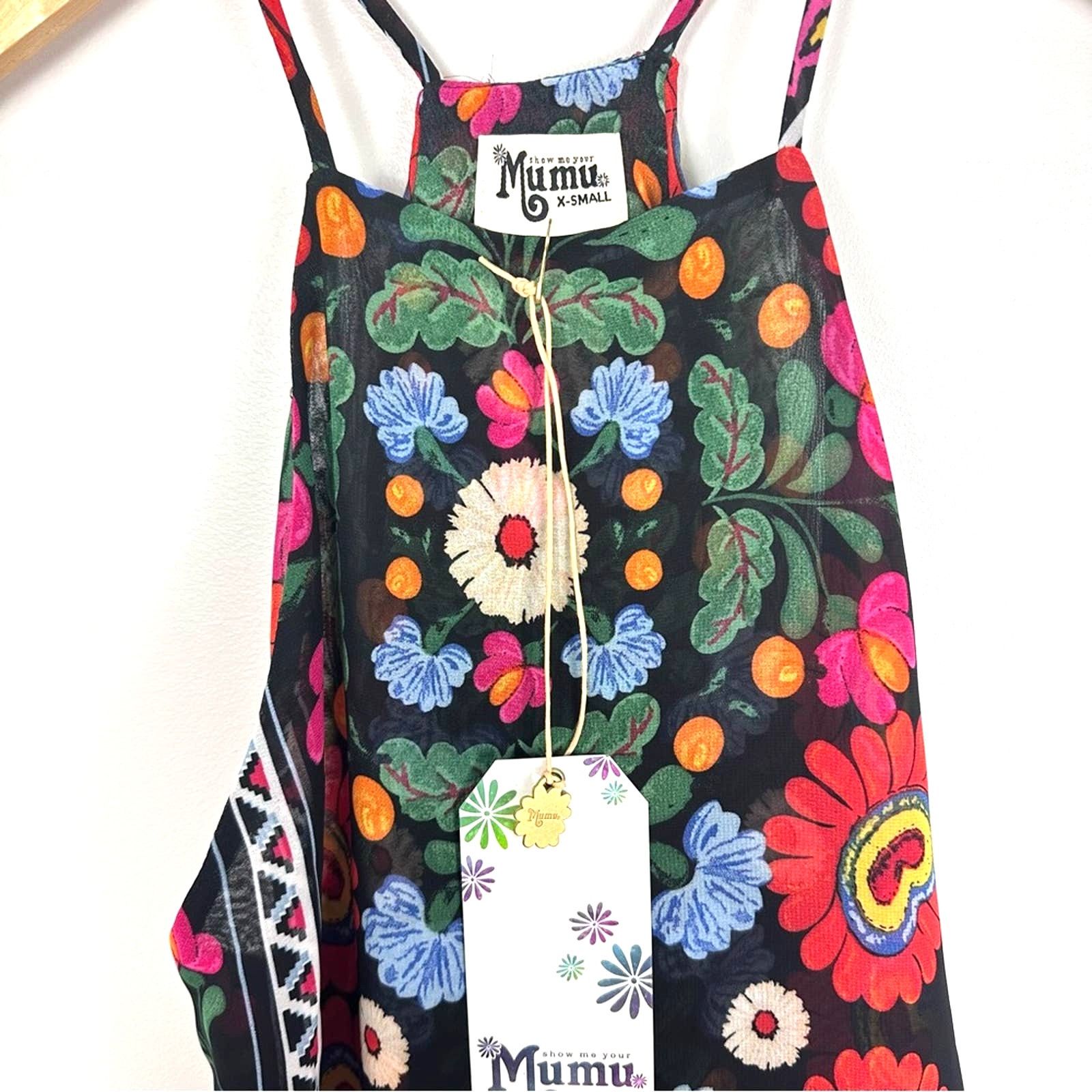Show Me Your MuMu Show Me Your Mumu Byron Mini Chiffon Dress Mexicali Multi XS Size XS / US 0-2 / IT 36-38 - 4 Thumbnail