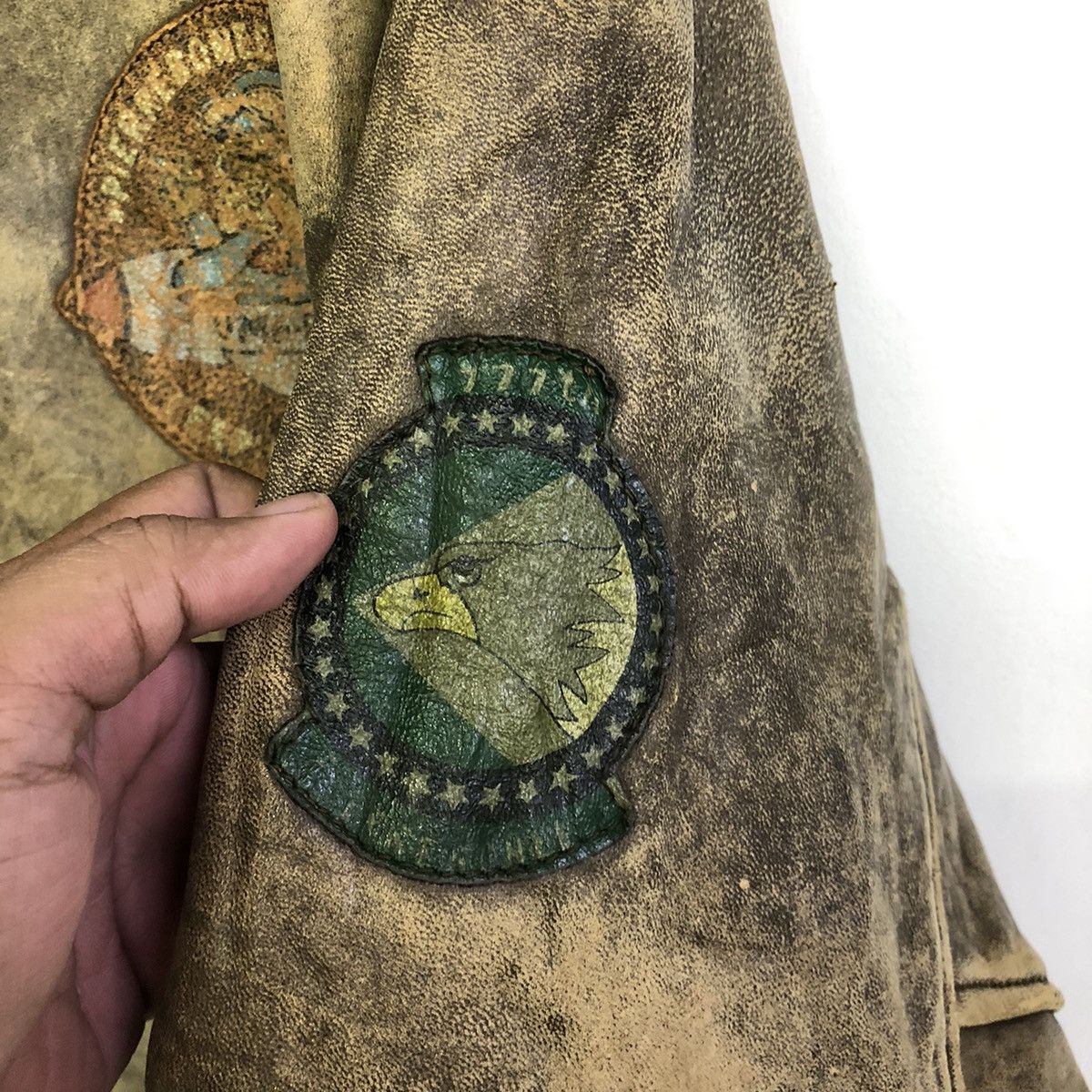 Japanese Brand SUB Urban Tokyo Leather Military Style Patches Jacket Size US L / EU 52-54 / 3 - 8 Thumbnail