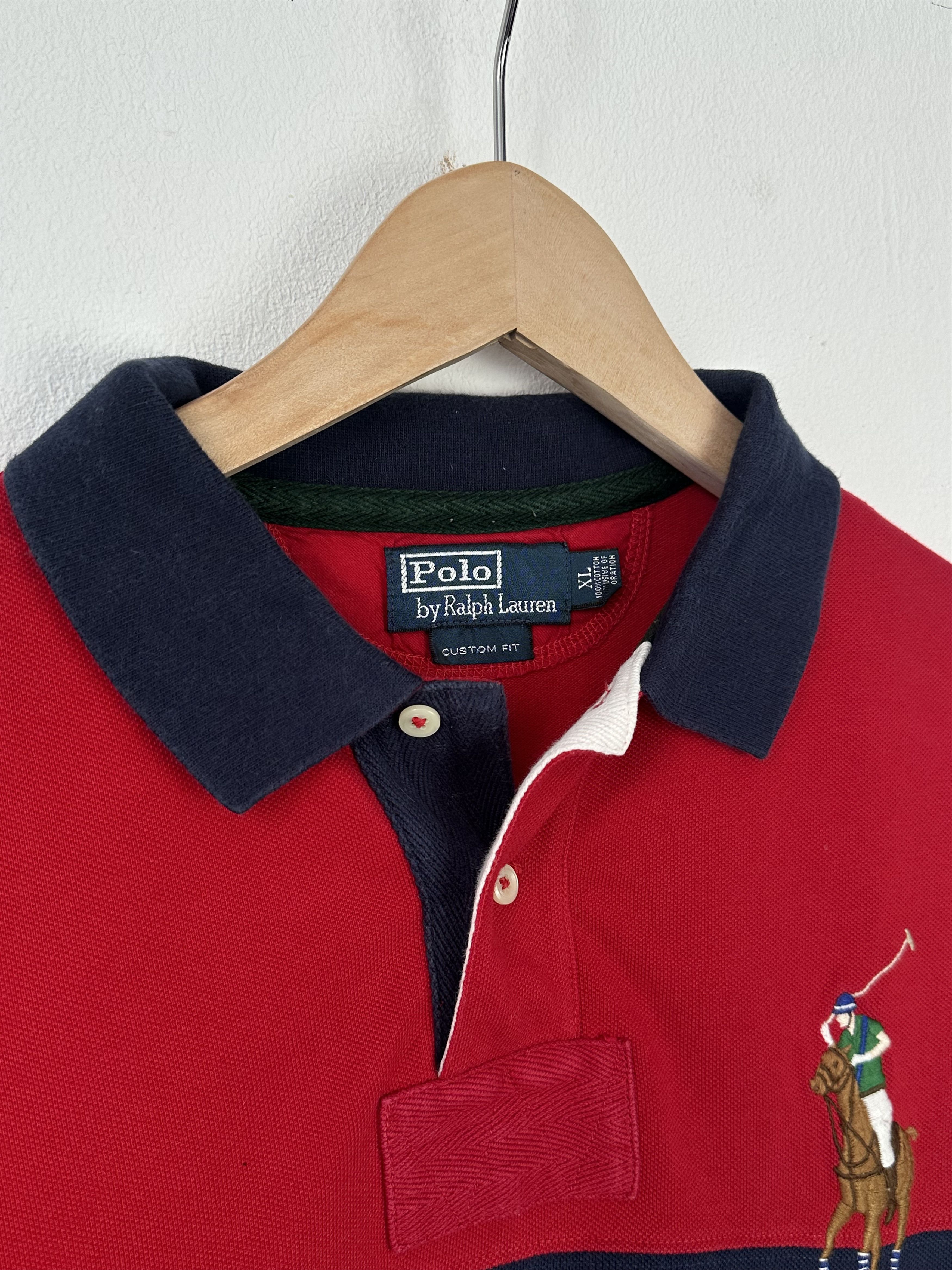 Polo Ralph Lauren × Ralph Lauren × Vintage Polo ralph lauren t-shirt polo rubgy 3 Size US XL / EU 56 / 4 - 4 Thumbnail
