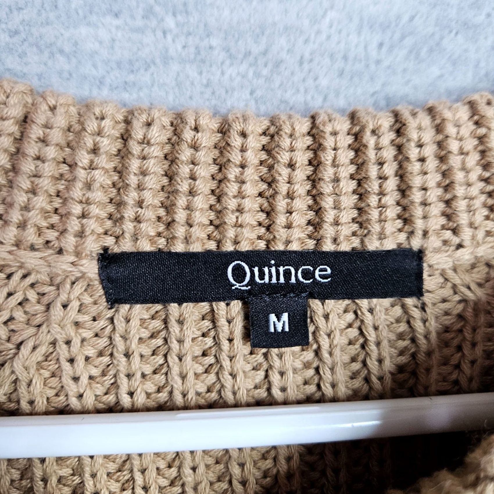 Quince Quince Women's Crew Neck Raglan Sweater Brown S Cardigan Knit Cotton Modern Vintage: No Size S / US 4 / IT 40 - 3 Thumbnail