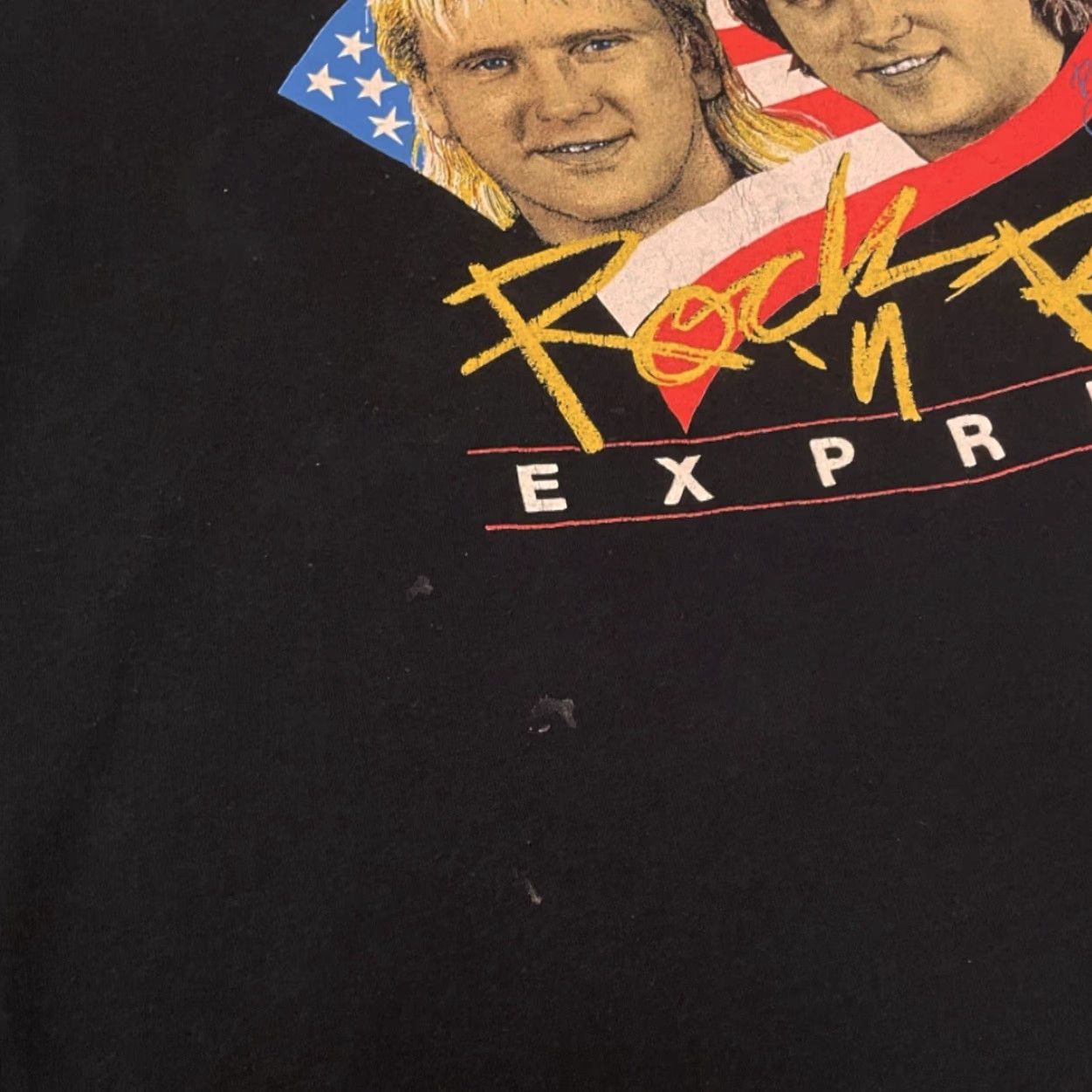 Express VINTAGE 80s ROCK N ROLL EXPRESS WRESTLING NWA JCP RICKY MORTON ROBERT GIBSON 1986 SHIRT XL BLACK MEN Short Sleeve T-Shirt Size US XL / EU 56 / 4 - 4 Thumbnail