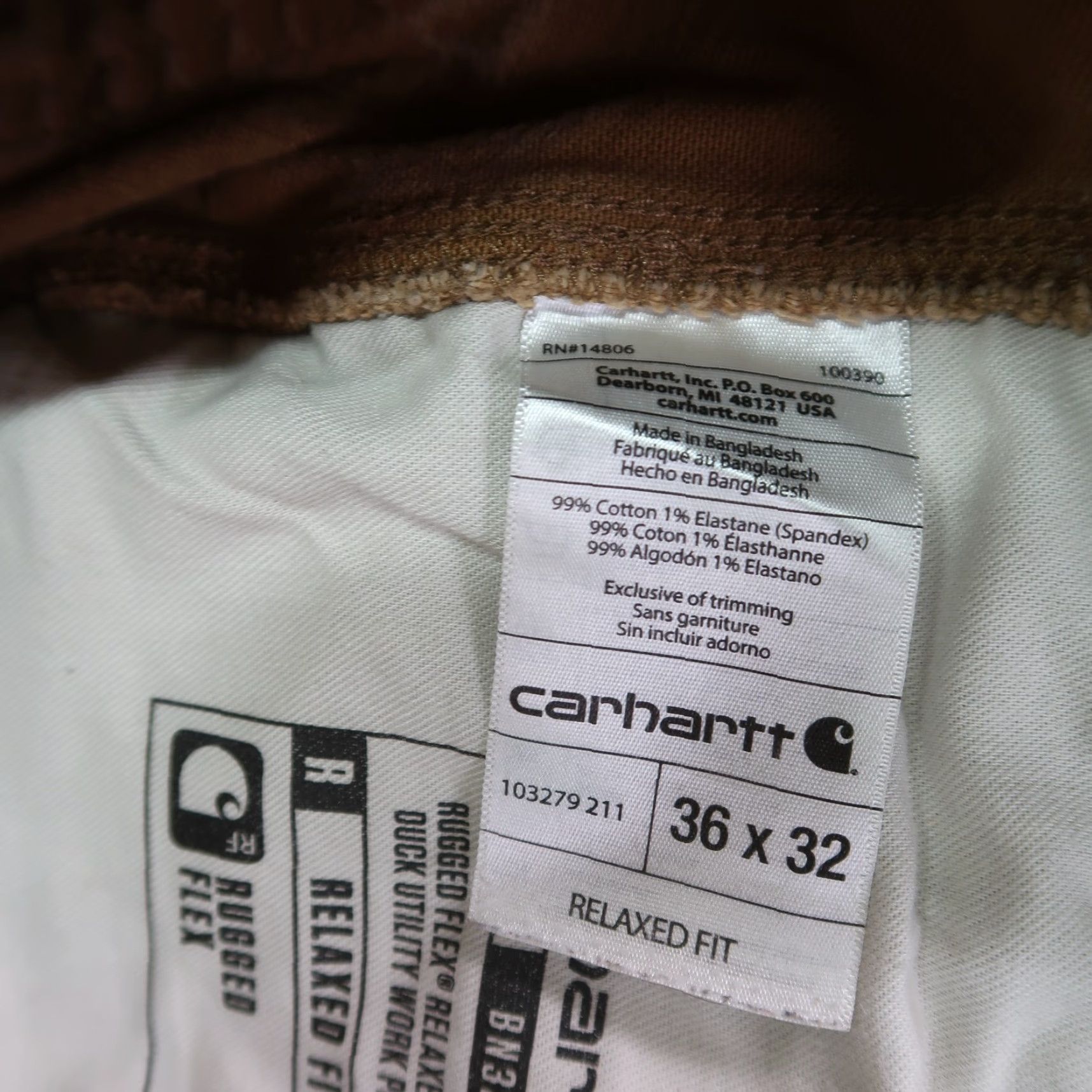 Carhartt VINTAGE Carhartt Relaxed Duck utility work Pants Men 36x32 Beige Rugged Flex Size US 36 / EU 52 - 6 Thumbnail