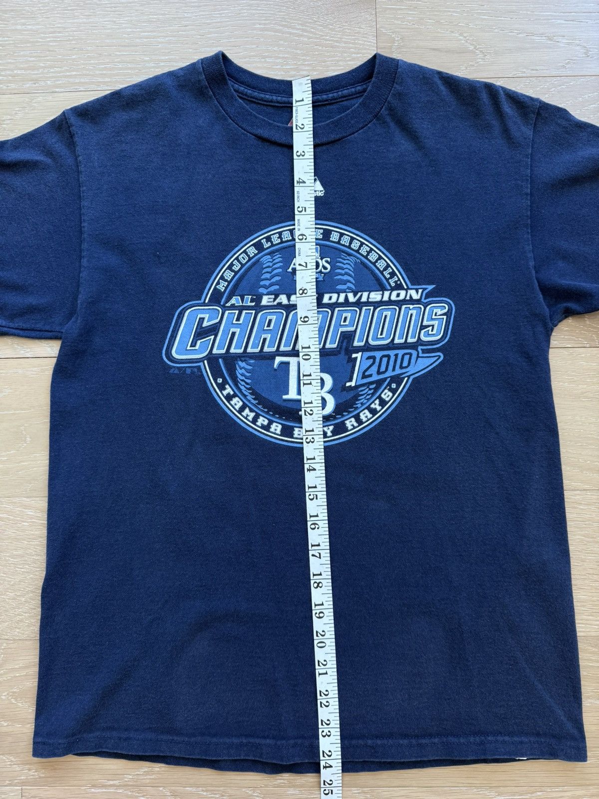 Majestic 2010 Tampa Bay Rays Baseball MLB AL East Champions Shirt Size L / US 10 / IT 46 - 8 Thumbnail