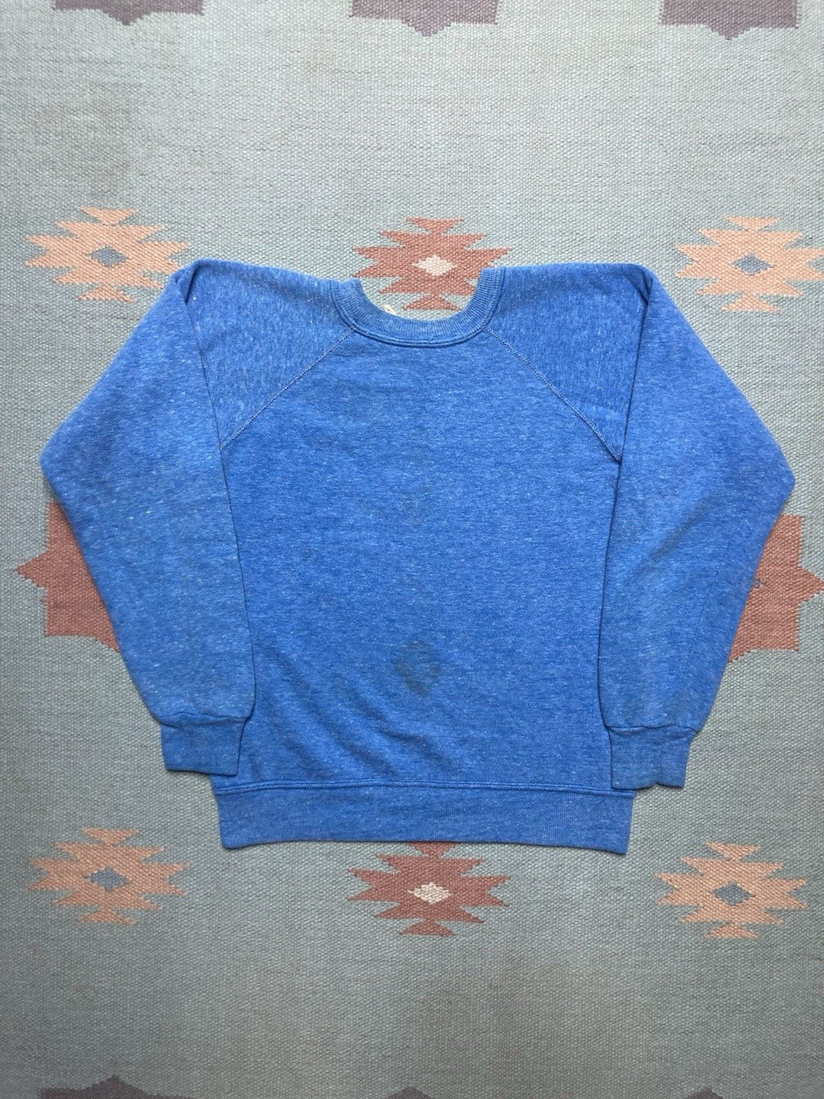 Vintage 70s crewneck sweatshirt heather soft raglan youth L adult S Size US S / EU 44-46 / 1 - 1 Thumbnail