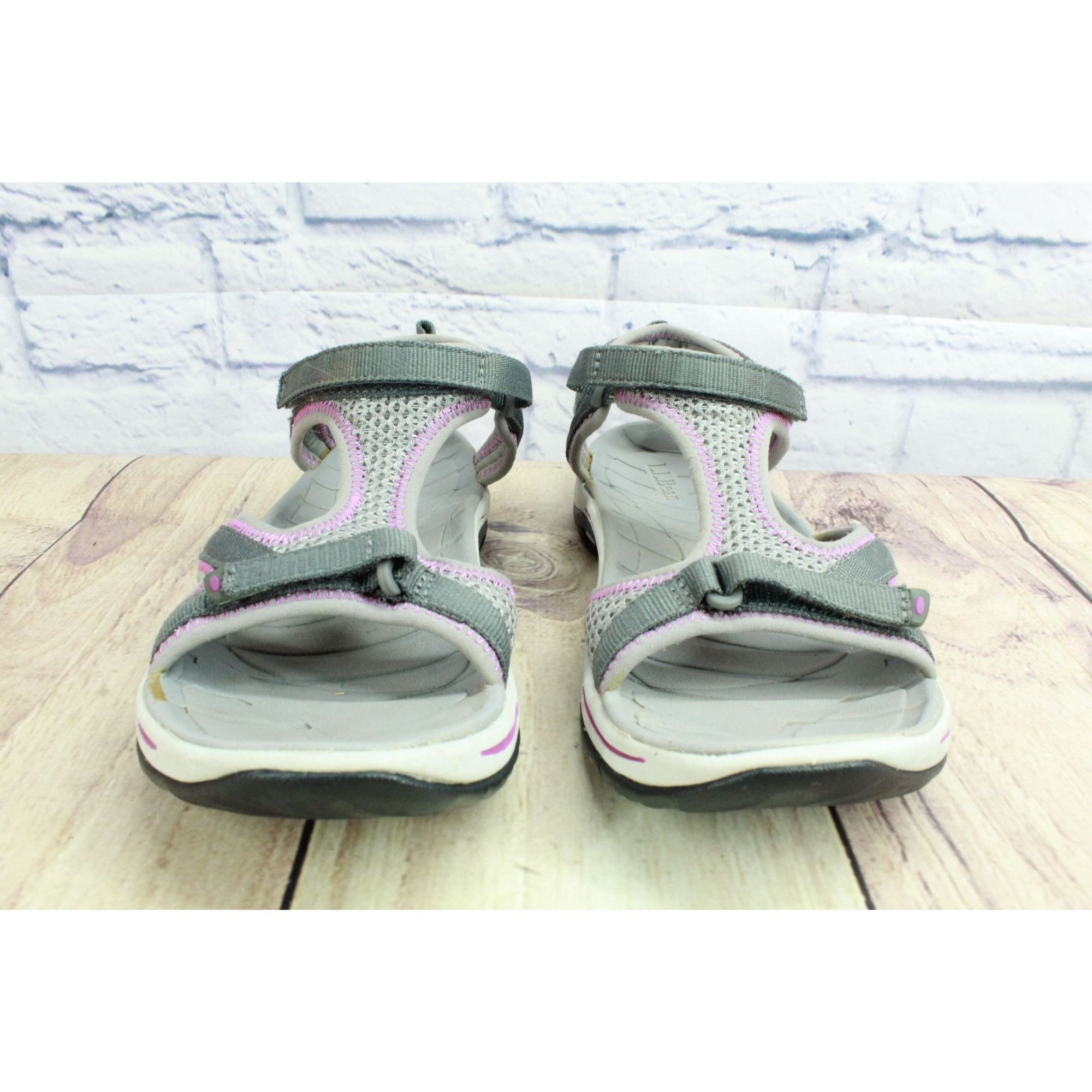 L.L. Bean LL Bean Nylon Hook & Loop Adjustable Strap Sports Sandals Size US 7 / IT 37 - 4 Thumbnail