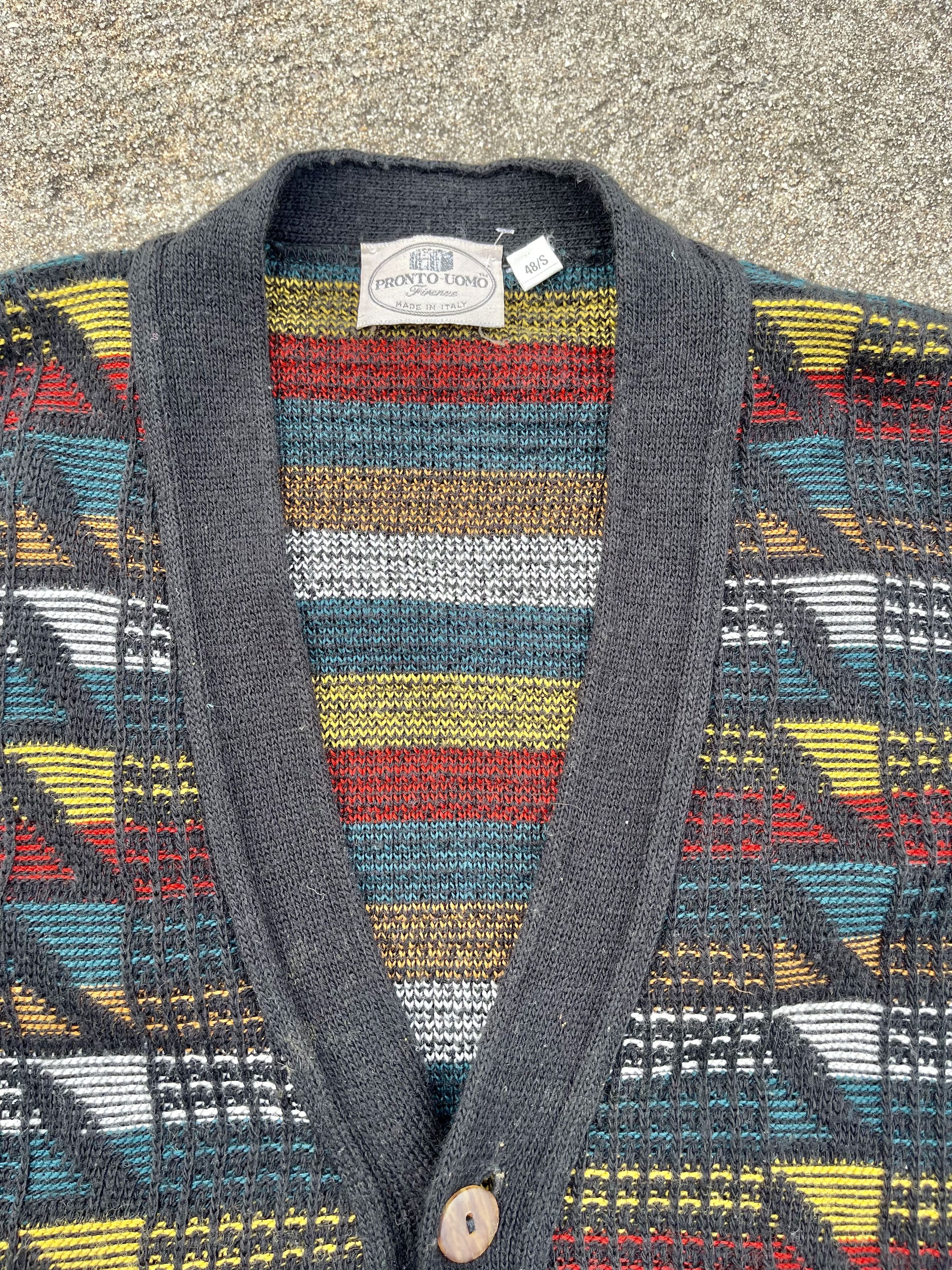 Vintage 1990's Vintage 3D Cable Knit Retro Cardigan Sweater Size US M / EU 48-50 / 2 - 3 Thumbnail
