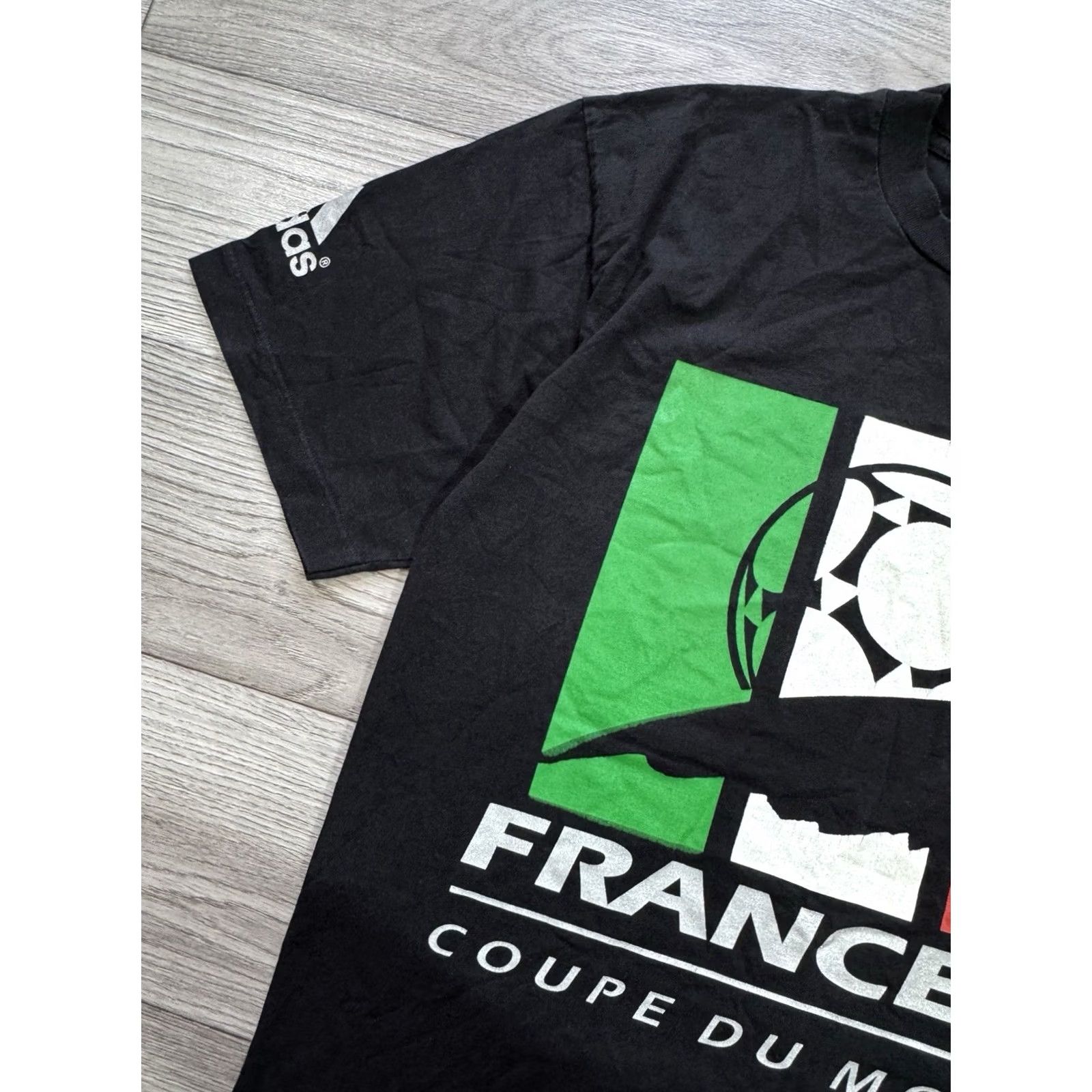 Adidas VINTAGE adidas France 98 World Cup T-Shirt Black L Men Soccer Tee Size US L / EU 52-54 / 3 - 3 Thumbnail
