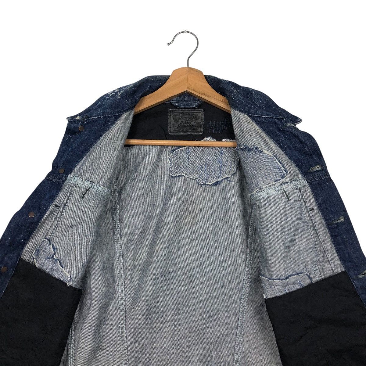 Diesel 📌Biker Denim Jacket Rusty Distressed Design Diesel Size XS / US 0-2 / IT 36-38 - 15 Thumbnail
