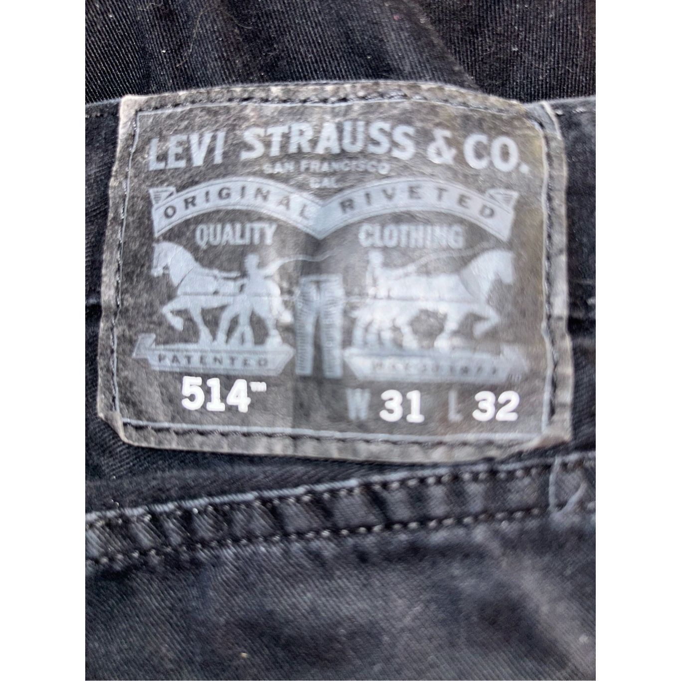 Levi's Levi's 514 Pants Mens 31x32 Black Straight Leg Chino Pants Size US 31 - 3 Thumbnail
