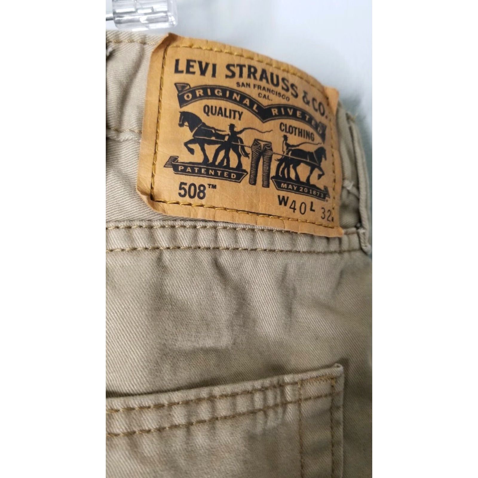 Levi's Levis 508 Mens Jeans Size 40x32 Beige Pants Size US 40 / EU 56 - 4 Thumbnail