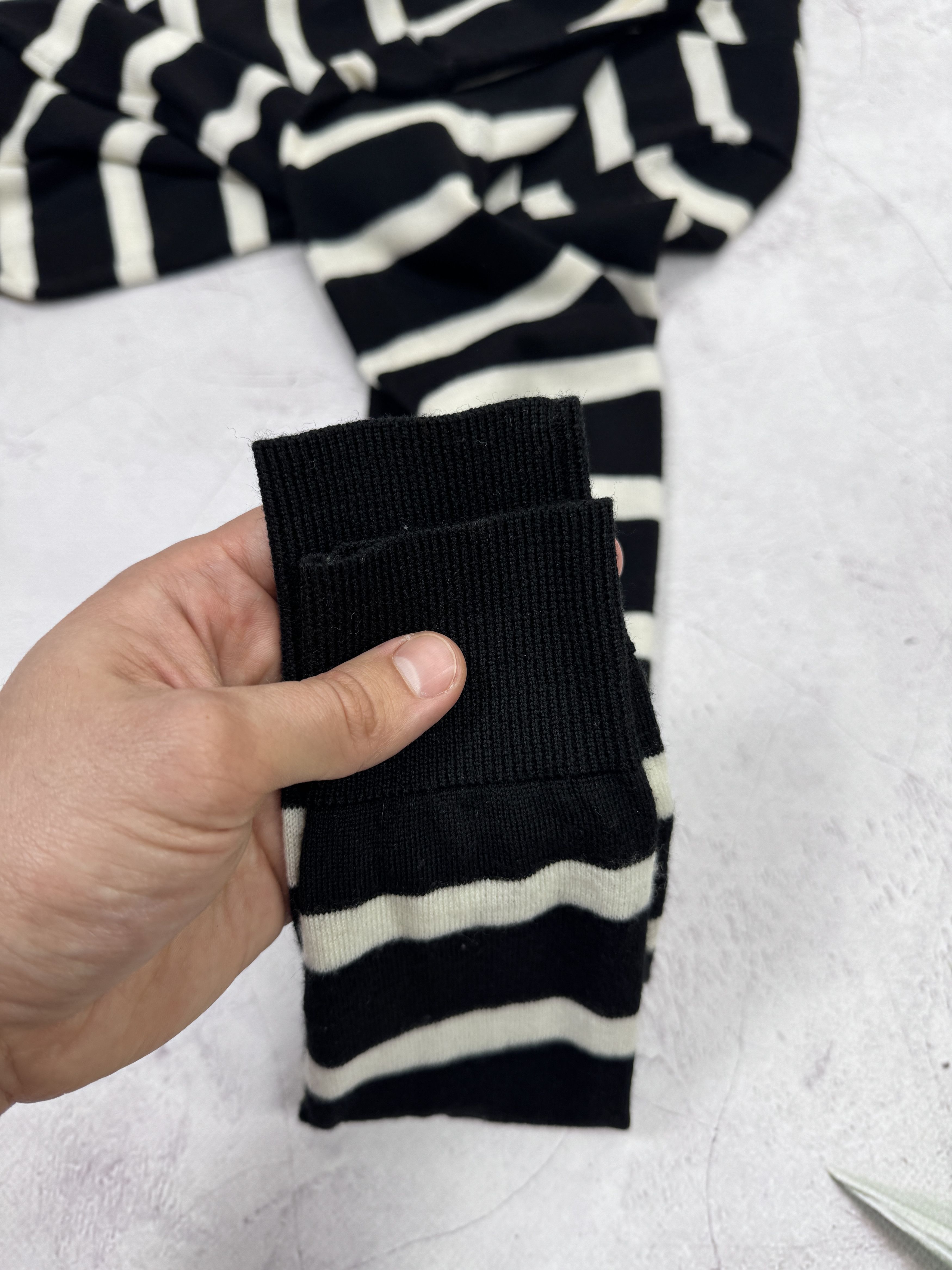 Alexander McQueen × MCQ McQ Alexander McQueen Striped Sweater Embroidered Swallow Size XXS / US 00 / IT 34 - 16 Thumbnail