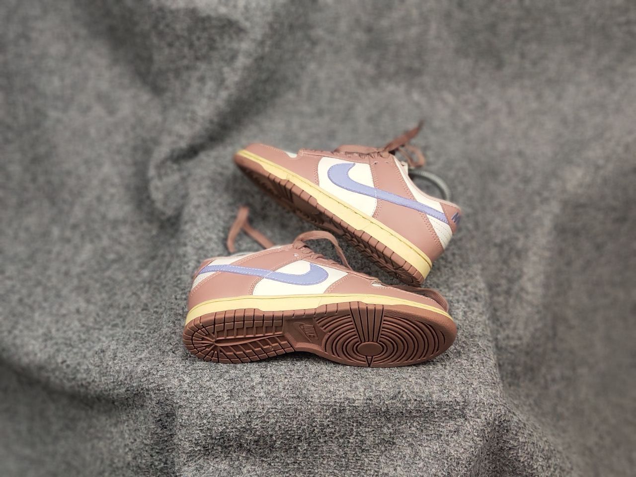 Nike Nike Dunk Low Pink Oxford Purple White Sneaker Vintage Style Size US 5.5 / IT 35.5 - 2 Thumbnail