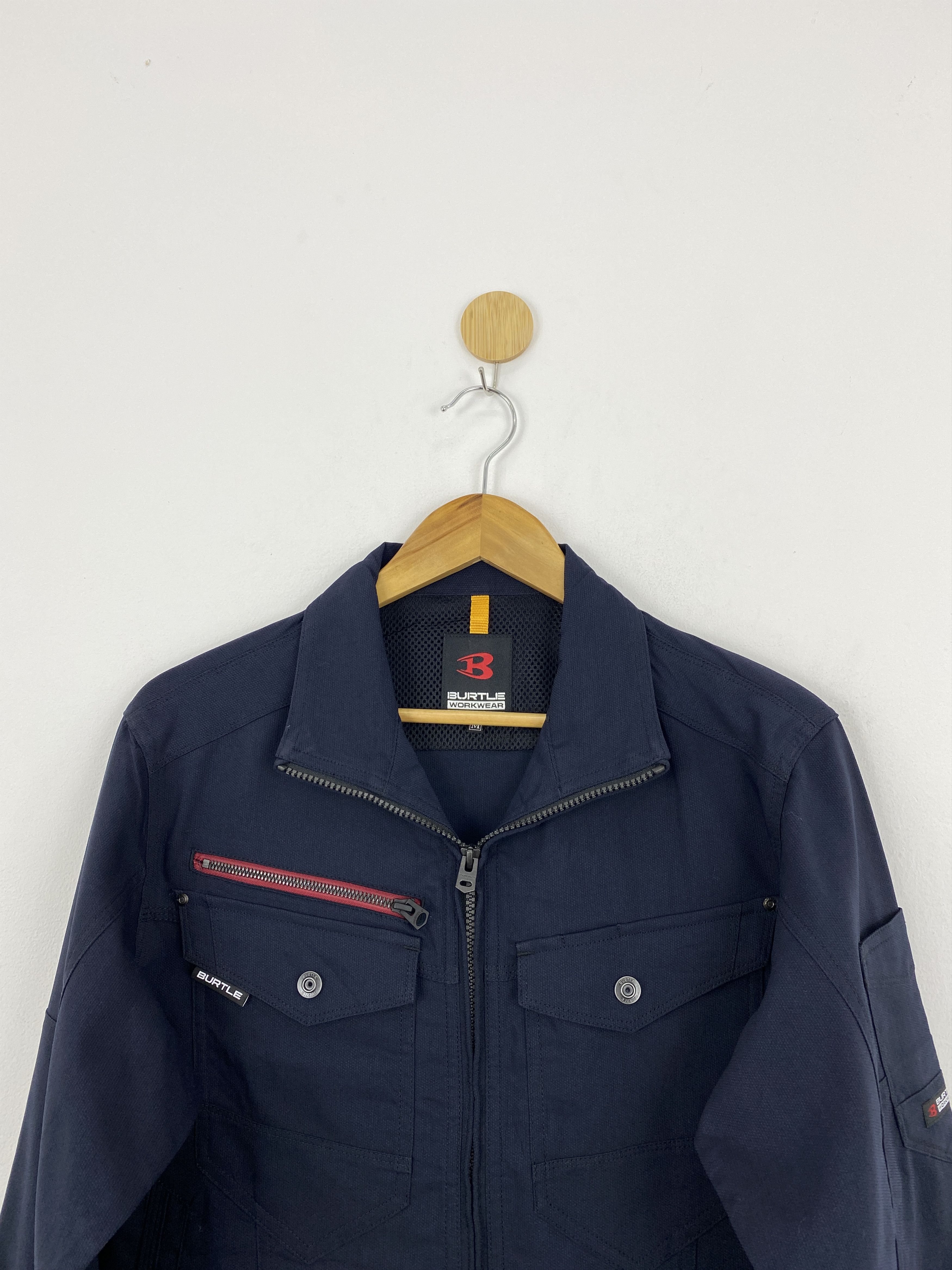 Japanese Brand Vintage 90s Burtle Workwear Zipper Denim Jacket J1794 Size US M / EU 48-50 / 2 - 2 Thumbnail