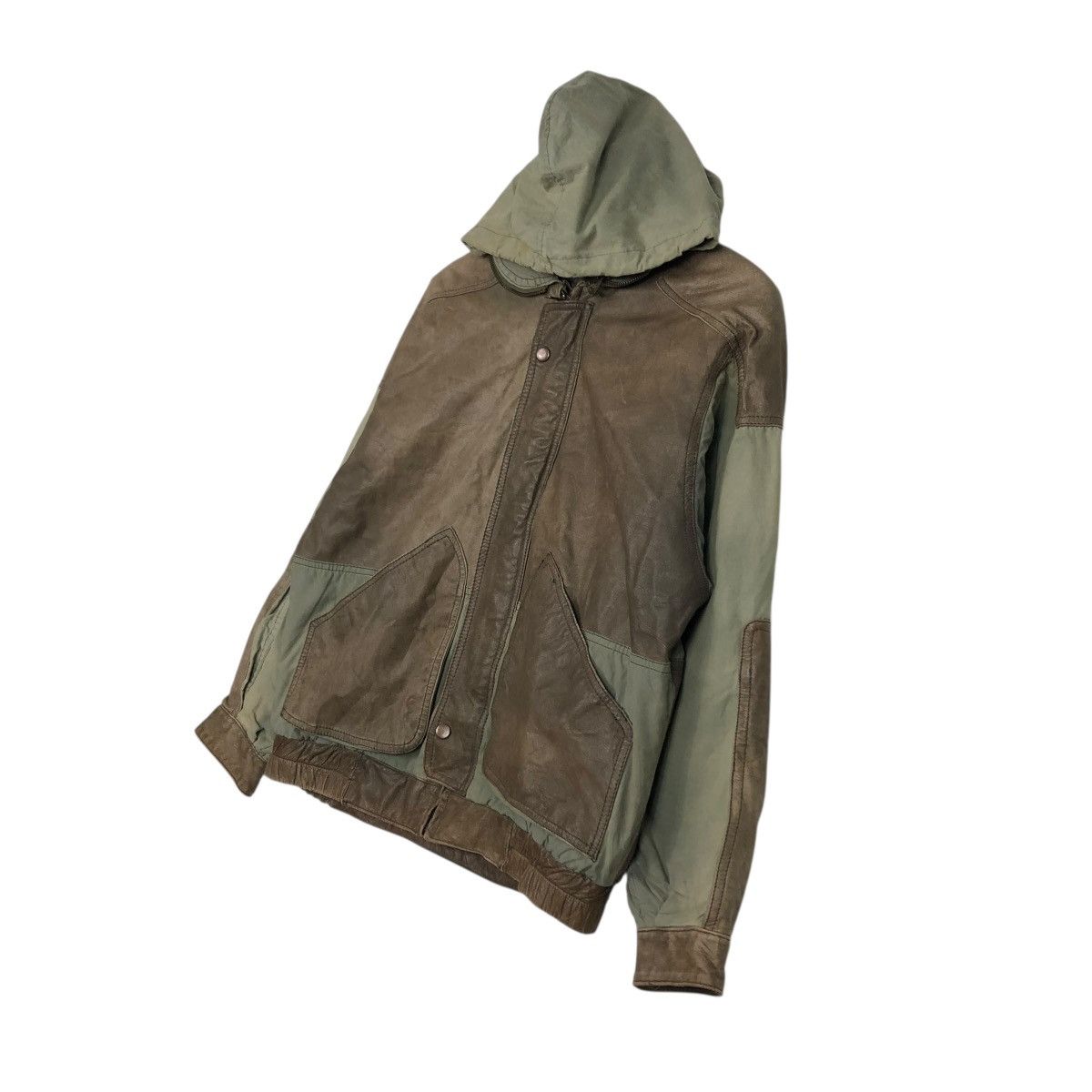 Japanese Brand 🔥VINTAGE BOMBER LEATHER JACKET JACKERS ISSEY MIYAKE Size US M / EU 48-50 / 2 - 4 Thumbnail