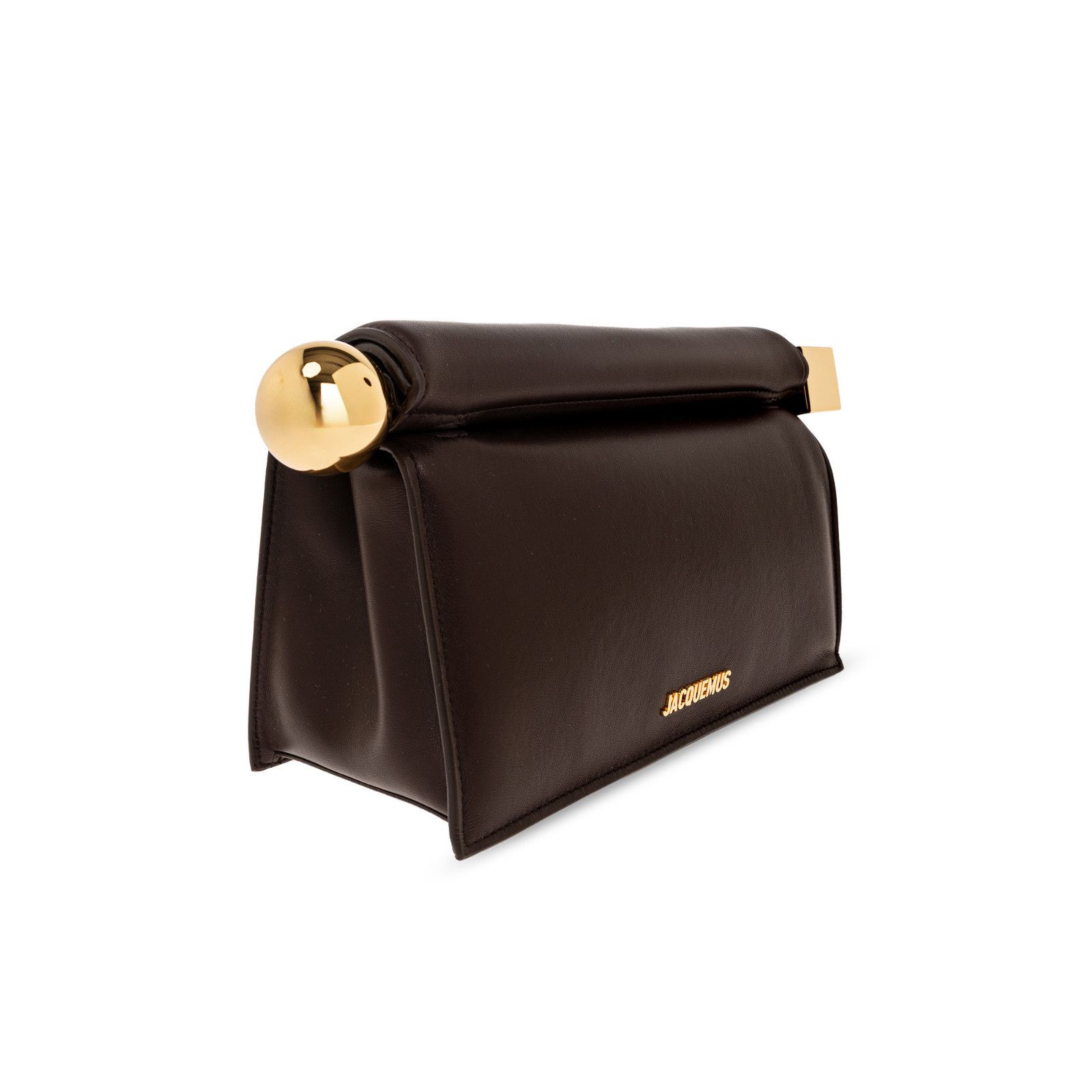 Jacquemus JACQUEMUS La Pochette Rond Brown Leather Handbag New & Authe Size ONE SIZE - 3 Thumbnail
