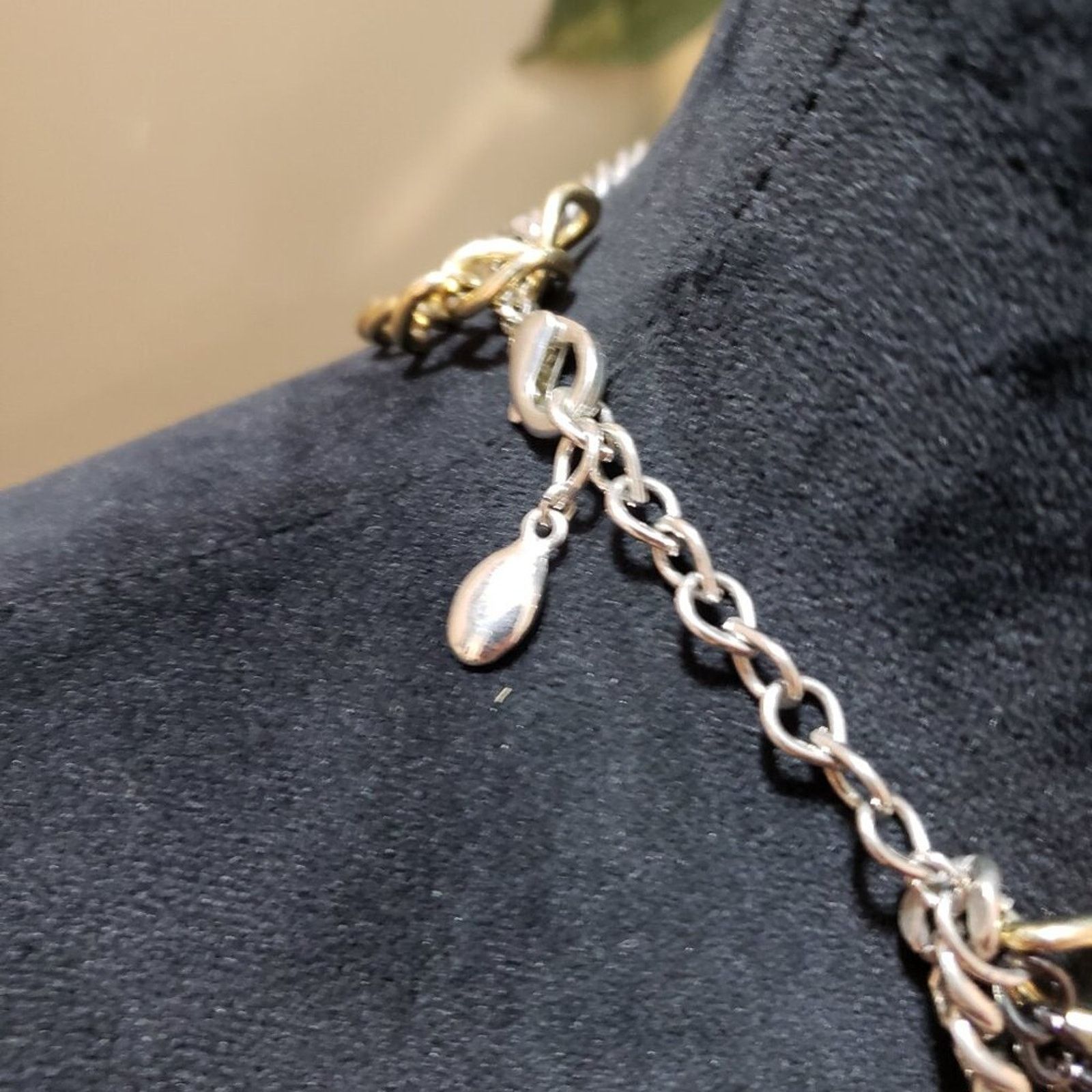 Vintage Vintage Womens Multi Tone Chain Box Linked 3 Strand Necklace Size ONE SIZE - 6 Thumbnail