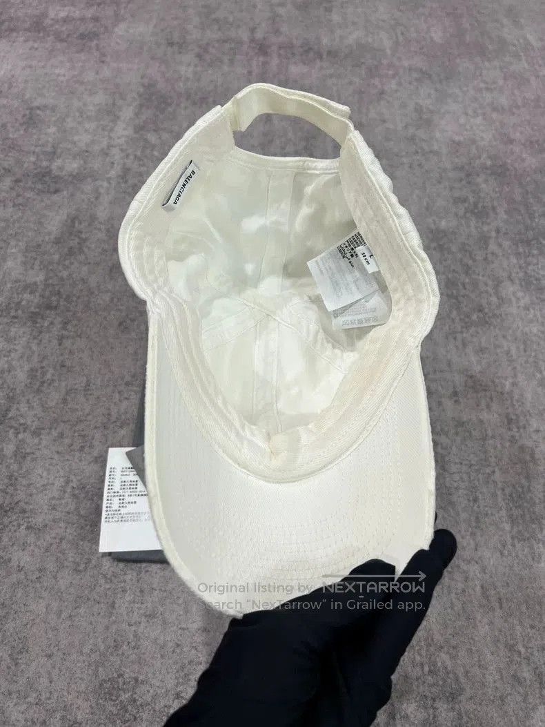 Balenciaga Balenciaga White Logo Baseball Cap. Size ONE SIZE - 4 Thumbnail