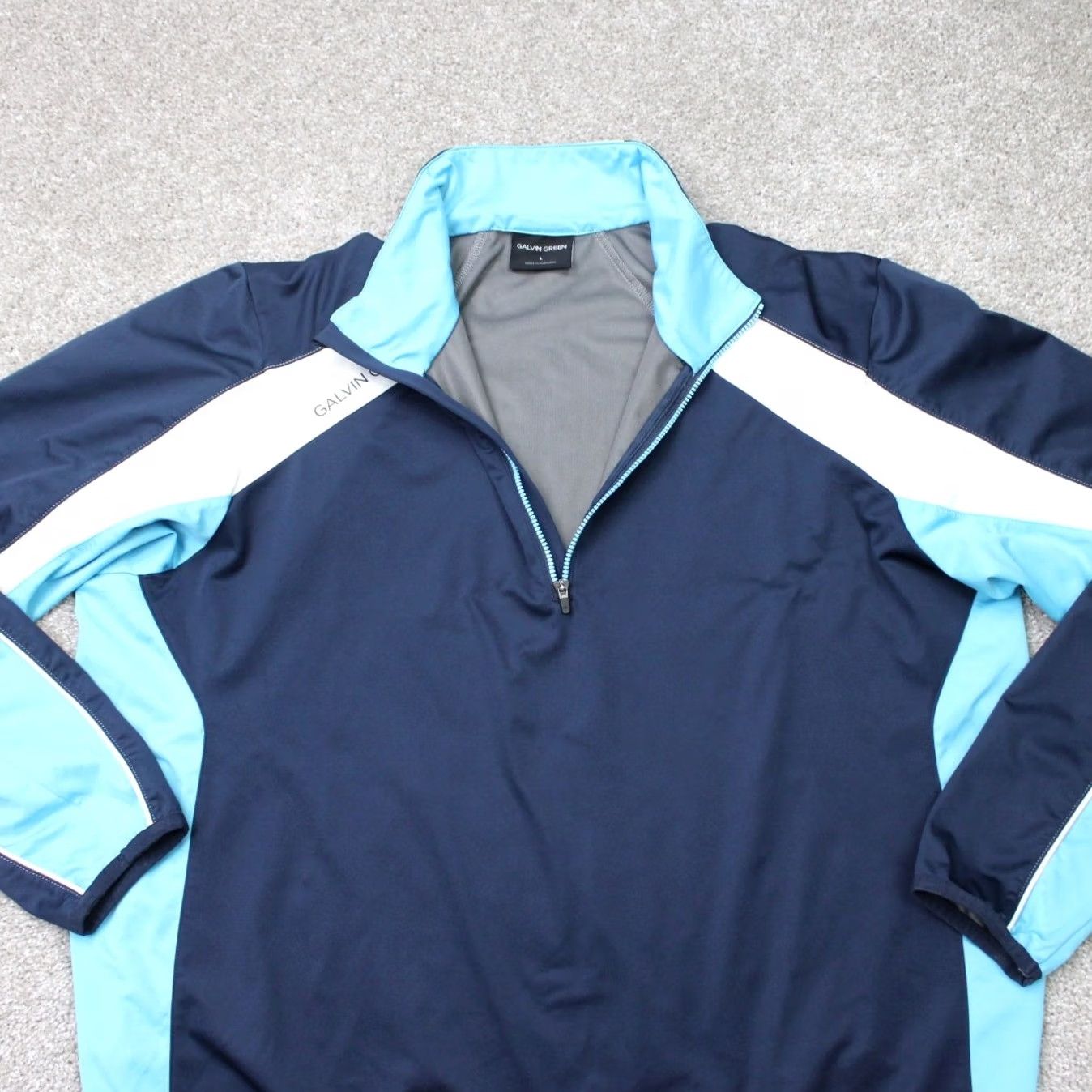 Galvin Green Galvin Green Jacket Mens Large Blue Gore Windstopper 1/4 Zip Golf Long Sleeve Size US L / EU 52-54 / 3 - 6 Thumbnail