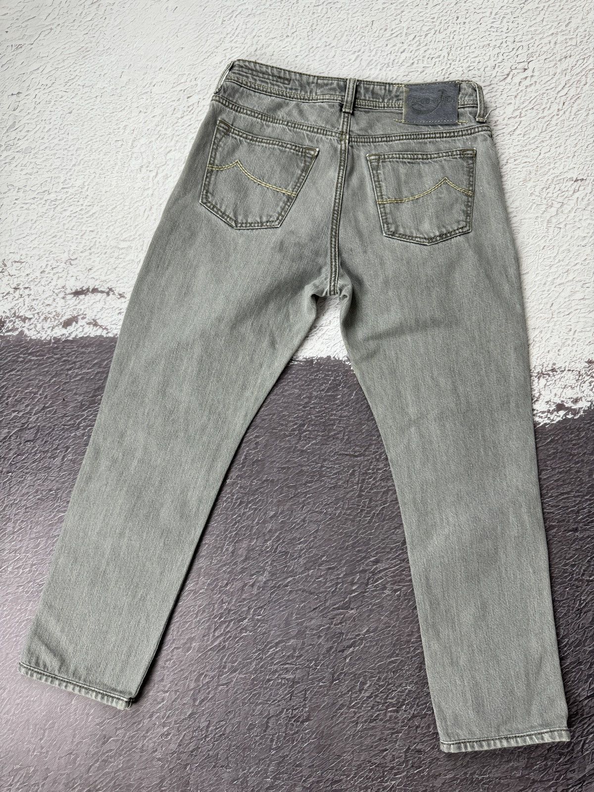 Jacob Cohen Jacob Cohen grey luxury denim handmade Japanese fabric jeans Size US 31 - 1 Thumbnail