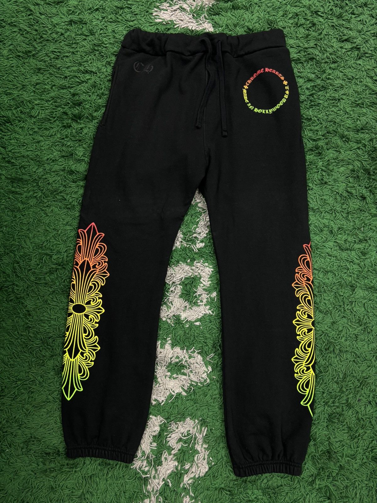 image of Chrome Hearts Gradient Sweatpants Large in Black, Men's (Size 34)