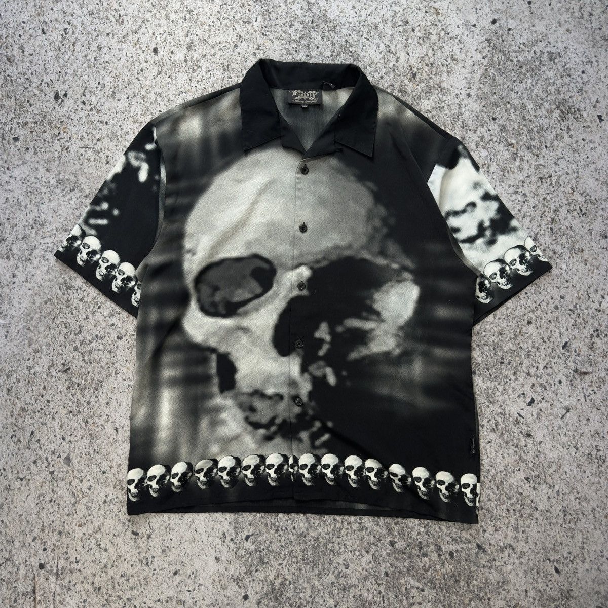 Vintage Vintage Y2K 2000s Dragonfly Skull Shirt 3XL Size US XXL / EU 58 / 5 - 1 Thumbnail