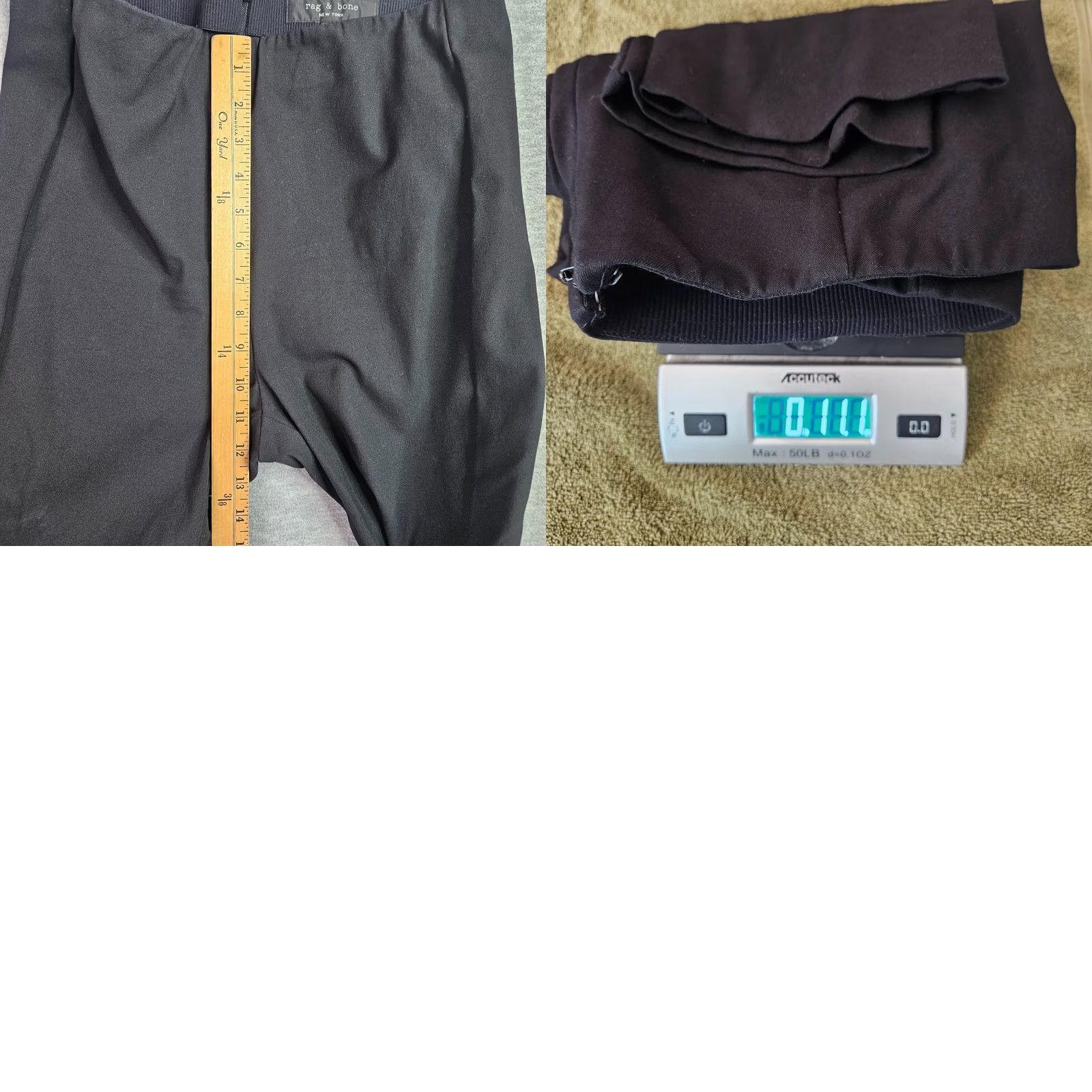 Rag & Bone rag & bone Black Slim Pants Women's 8 Back Zip Casual Modern Fit Pants Womens Black 90s Outdoor Style Mens? Size 30" / US 8 / IT 44 - 8 Thumbnail