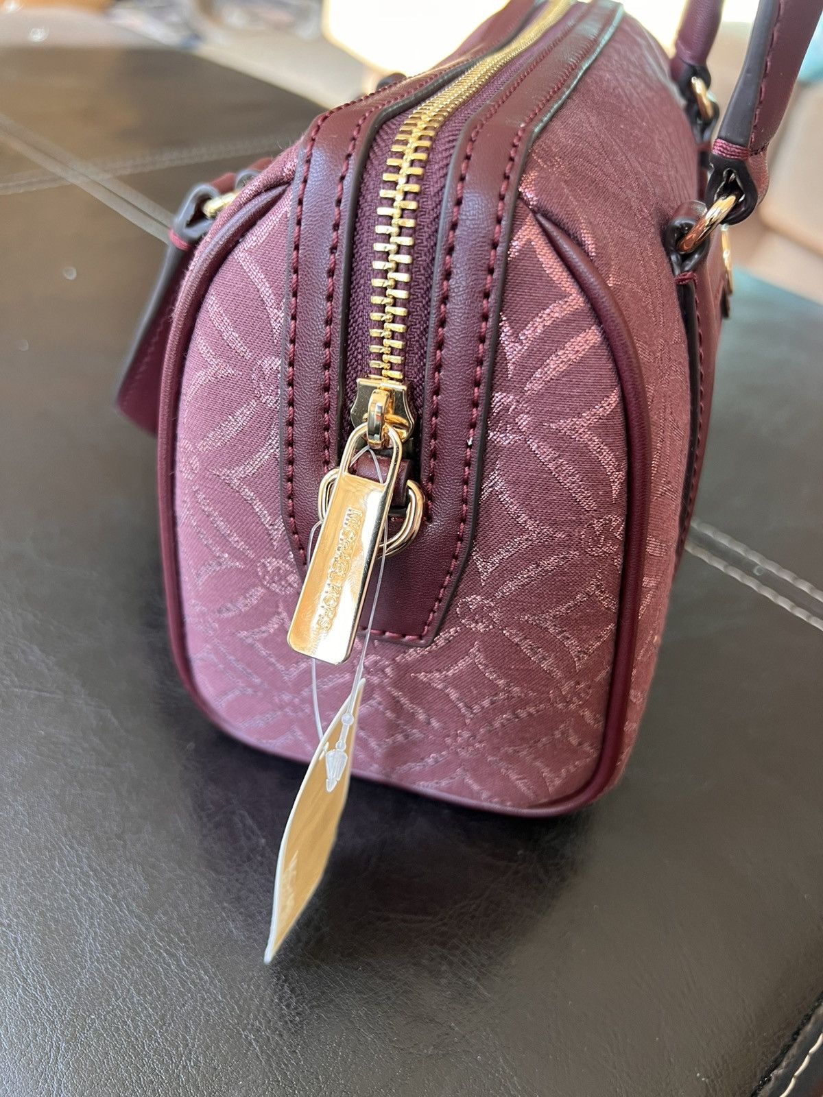 Michael Kors NEW Small Metallic Logo Jacquard Duffel Crossbody Bag Size ONE SIZE - 2 Thumbnail