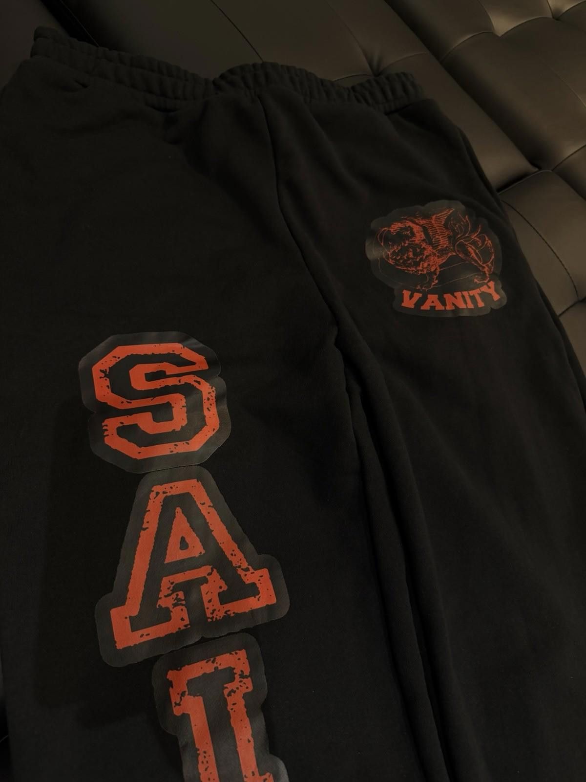 Saint Vanity Size XXL- Saint Vanity Varsity Sweatpants Black Red NEW 2025 Size US 40 / EU 56 - 7 Thumbnail