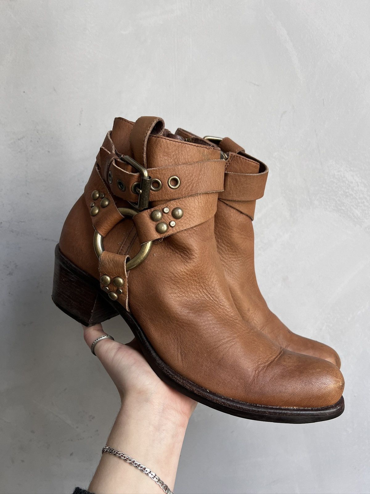 Western Rise Leather Western Boots High Vintage AS98 Style Size US 8 / EU 41 - 1 Thumbnail