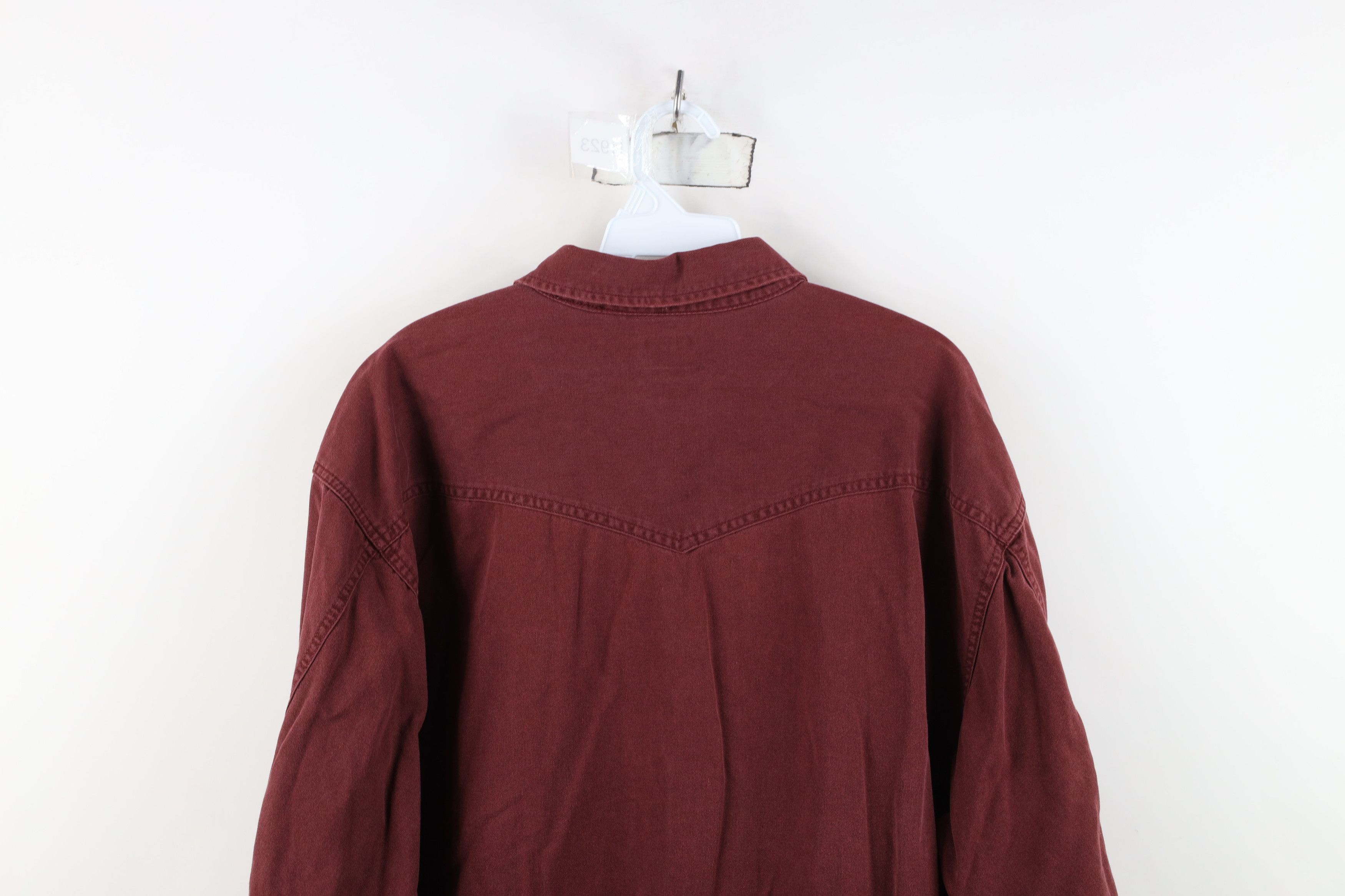 Gap Vintage 90s Gap Western Cowboy Snap Button Shirt Red Cotton Size US XL / EU 56 / 4 - 12 Thumbnail
