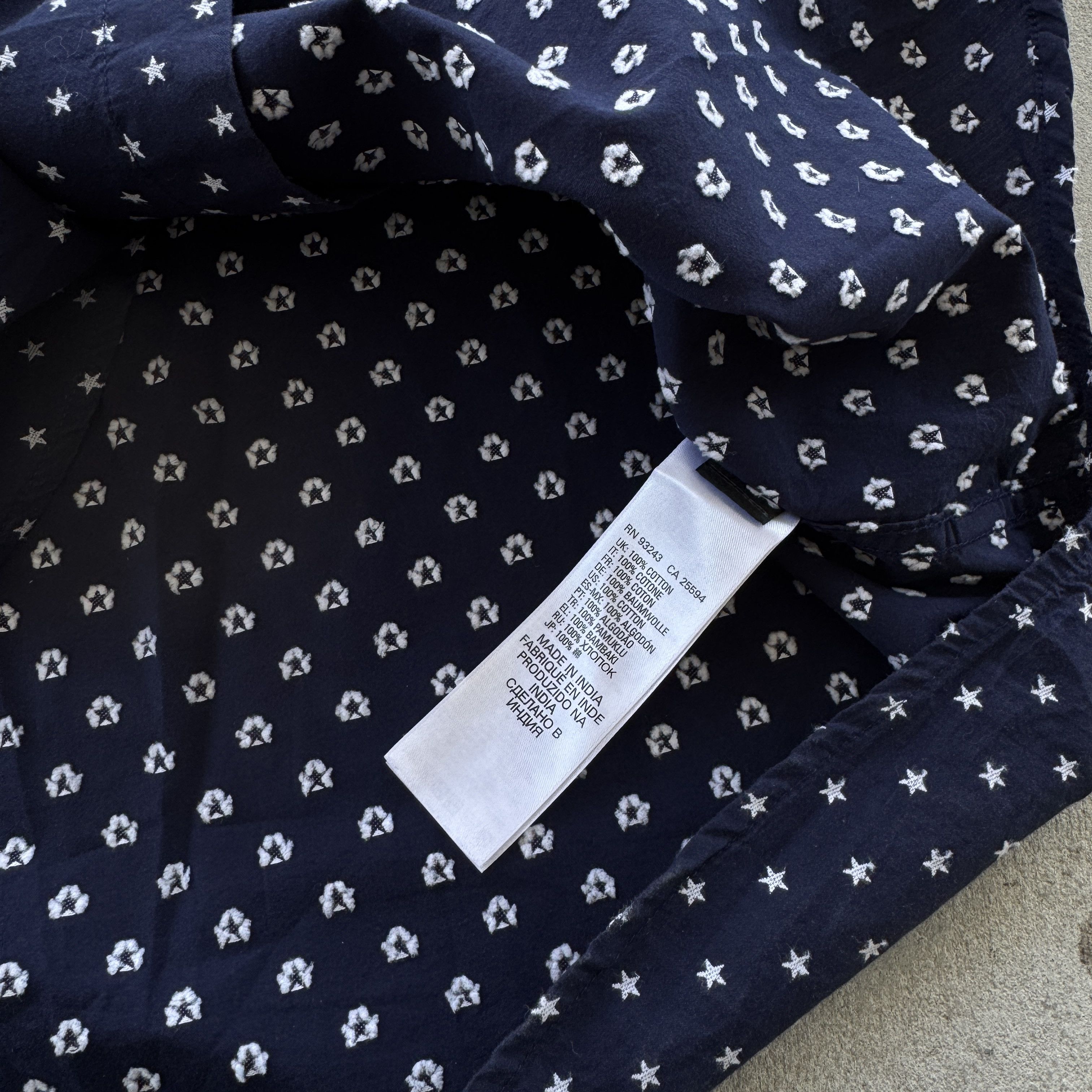 Diesel Diesel Navy Blue Star Print Shirt Long Sleeve Button Up Size US S / EU 44-46 / 1 - 6 Thumbnail