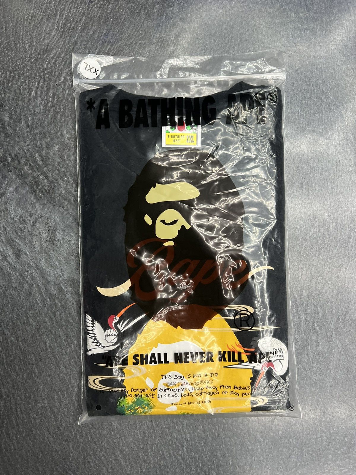 Bape Bape Japanese Crane T-Shirt Size US XXL / EU 58 / 5 - 6 Thumbnail