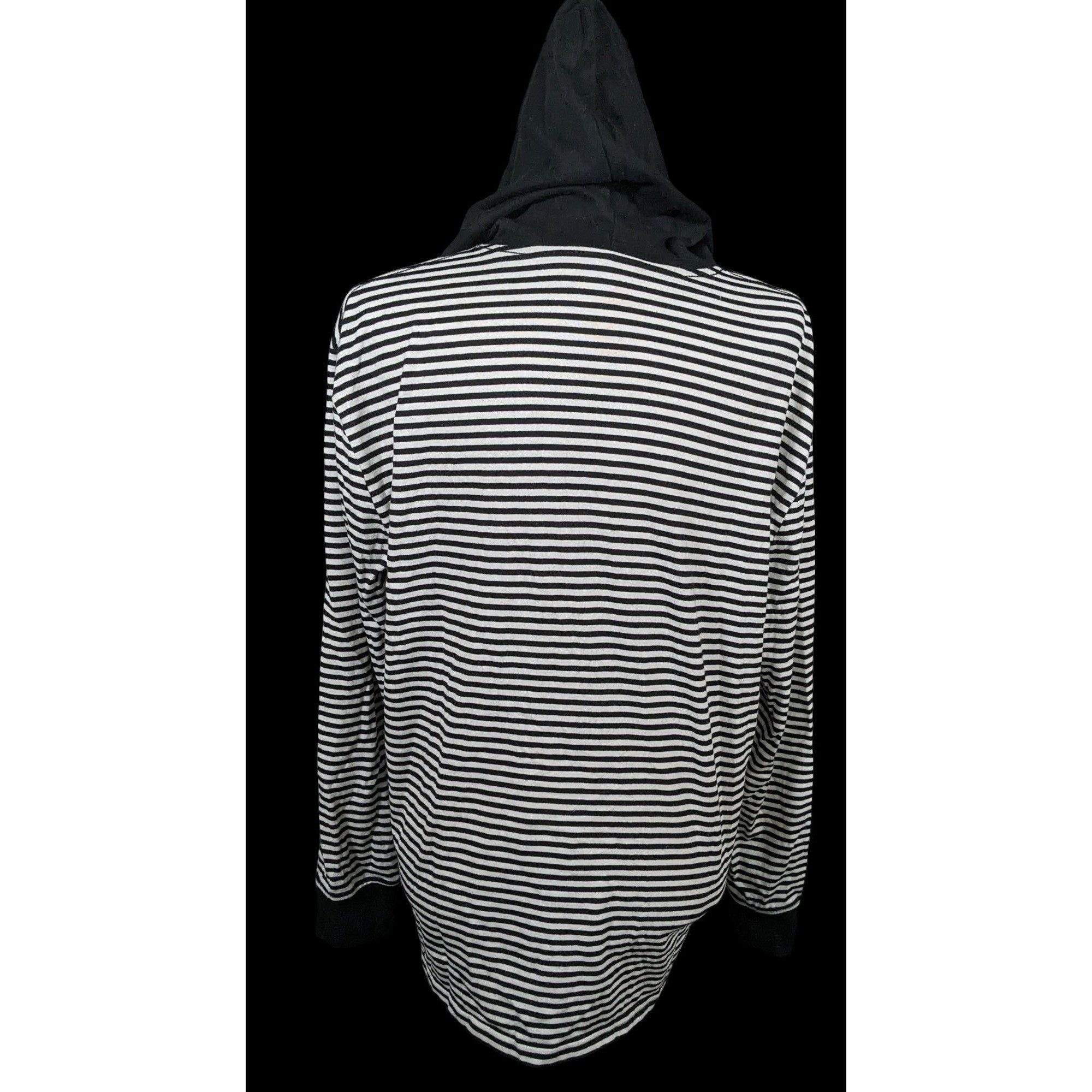 Zine Black And White Striped Hoodie from Zine by Zumiez Size US M / EU 48-50 / 2 - 2 Thumbnail