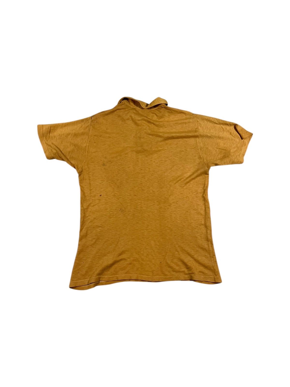 Vintage Vintage 70s Mustard Yellow Cotton Polo Shirt Size US M / EU 48-50 / 2 - 2 Thumbnail