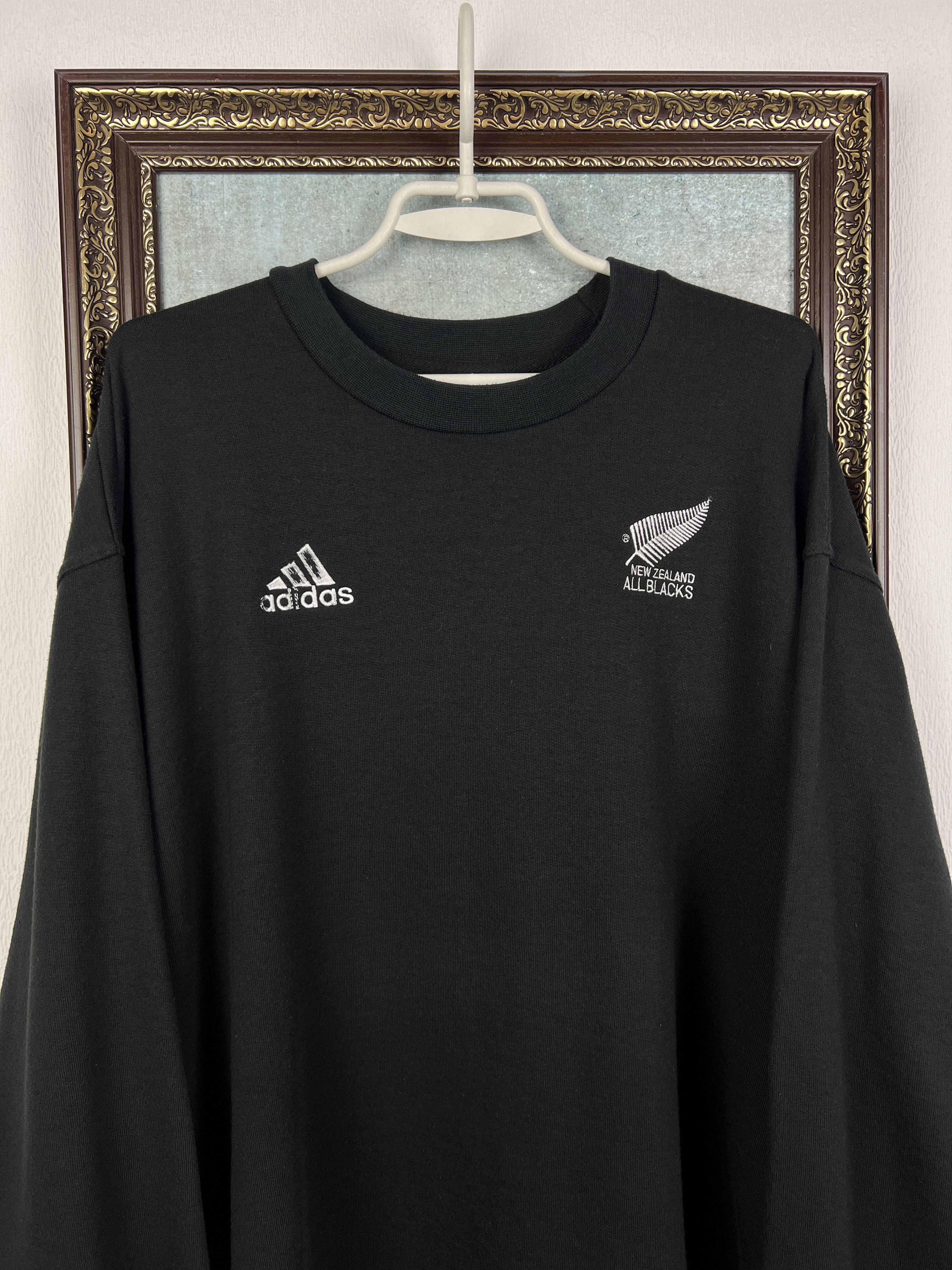 Adidas Adidas New Zealand All Blacks Rugby Sweatshirt Track Top Size US XL / EU 56 / 4 - 2 Thumbnail